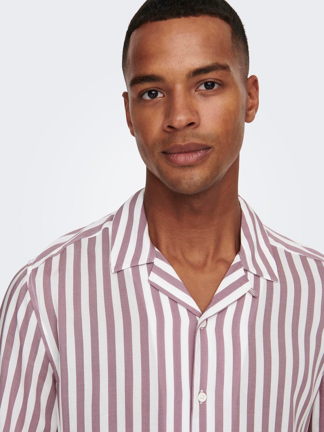 ONLY & SONS Short sleeved striped shirt -Nirvana - 22013267