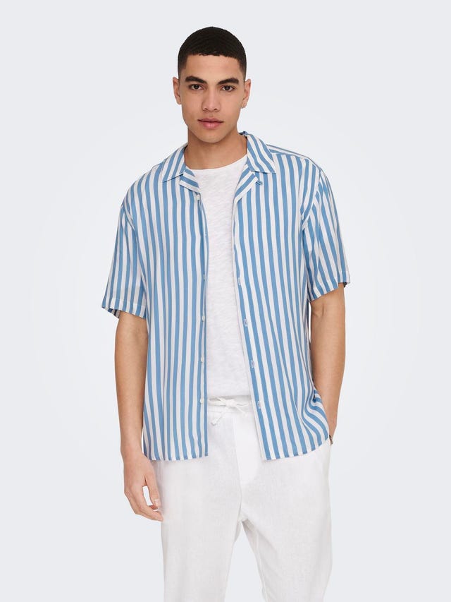 ONLY & SONS Short sleeved striped shirt - 22013267