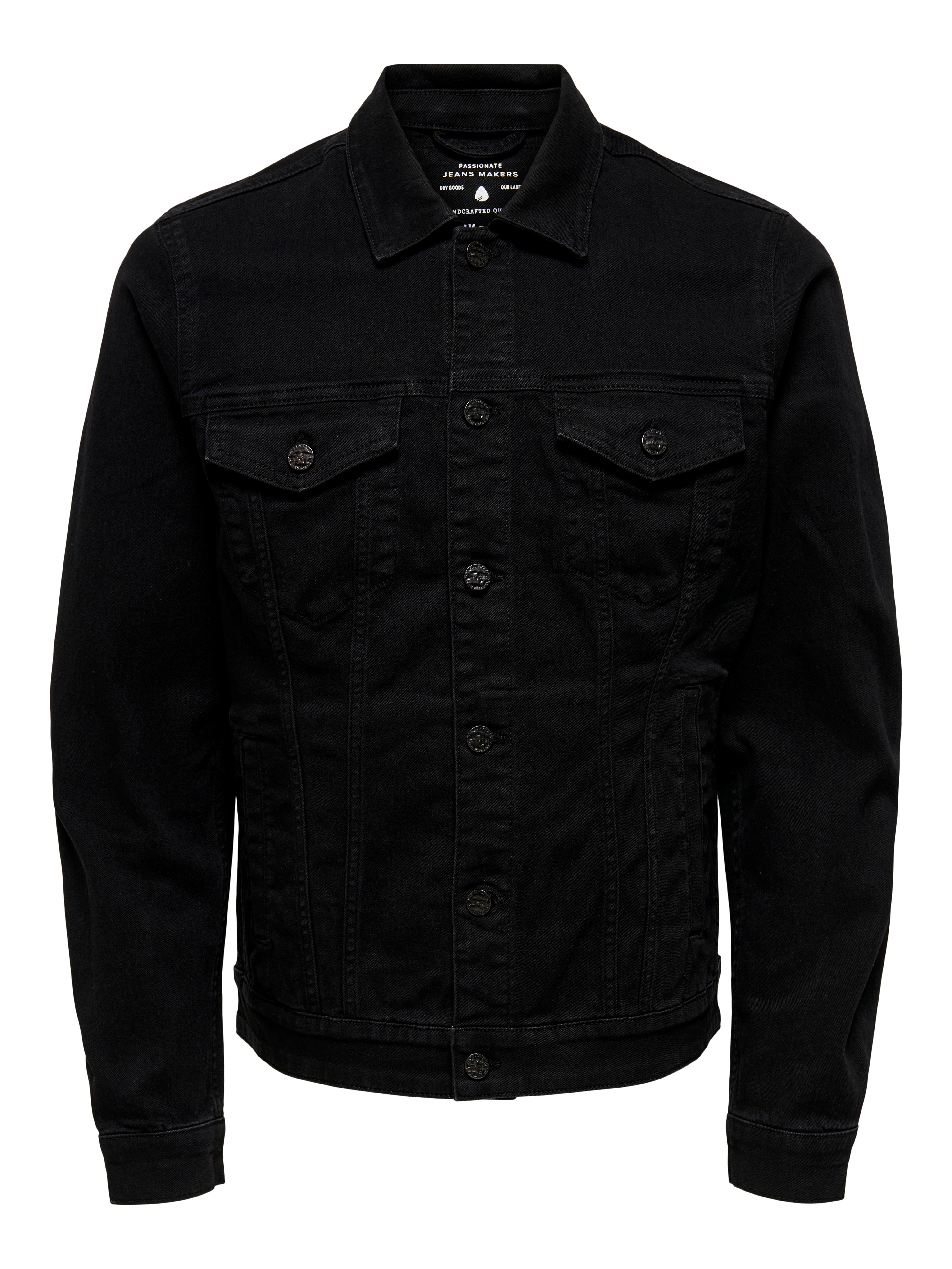 Black Denim jacket 25% alennuksella 