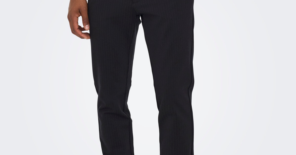 Classic striped trousers | Black | ONLY & SONS®