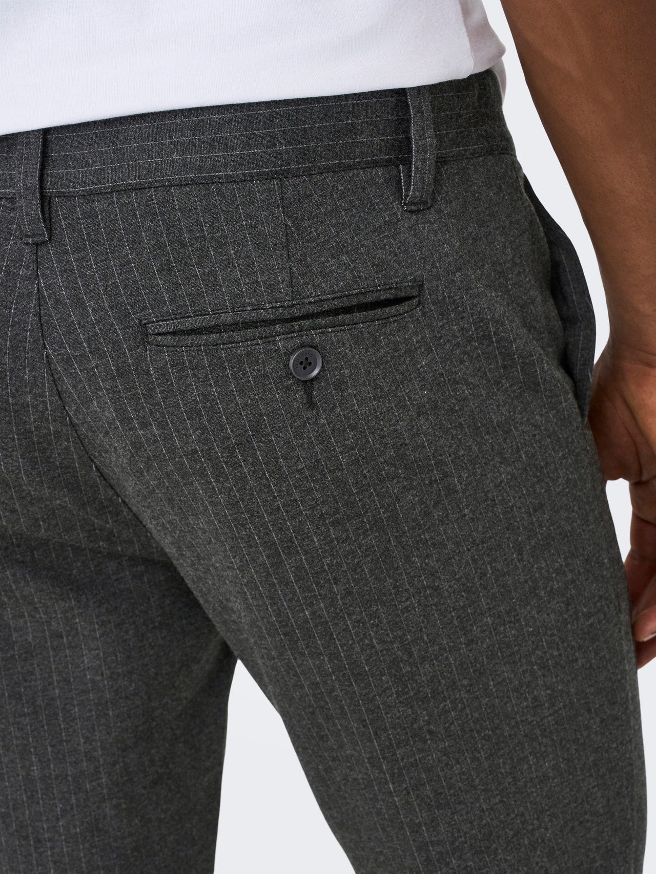 ONLY & SONS Pantalons Tapered Fit -Dark Grey Melange - 22013727