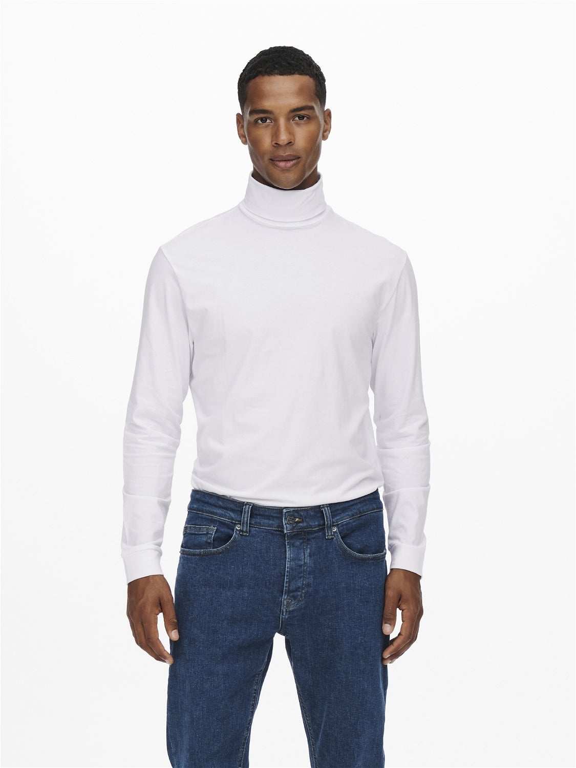 Long sleeved rollneck t-shirt | White | ONLY & SONS®