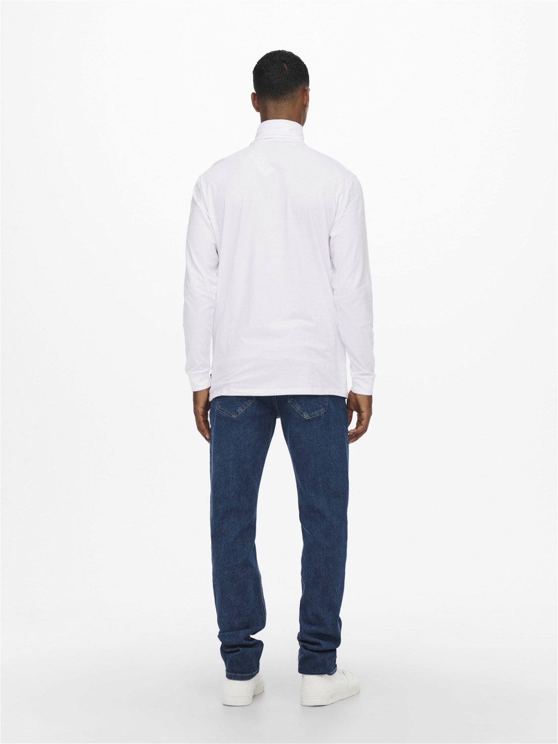 ONLY & SONS Slim Fit Rundhals T-Shirt -White - 22014946
