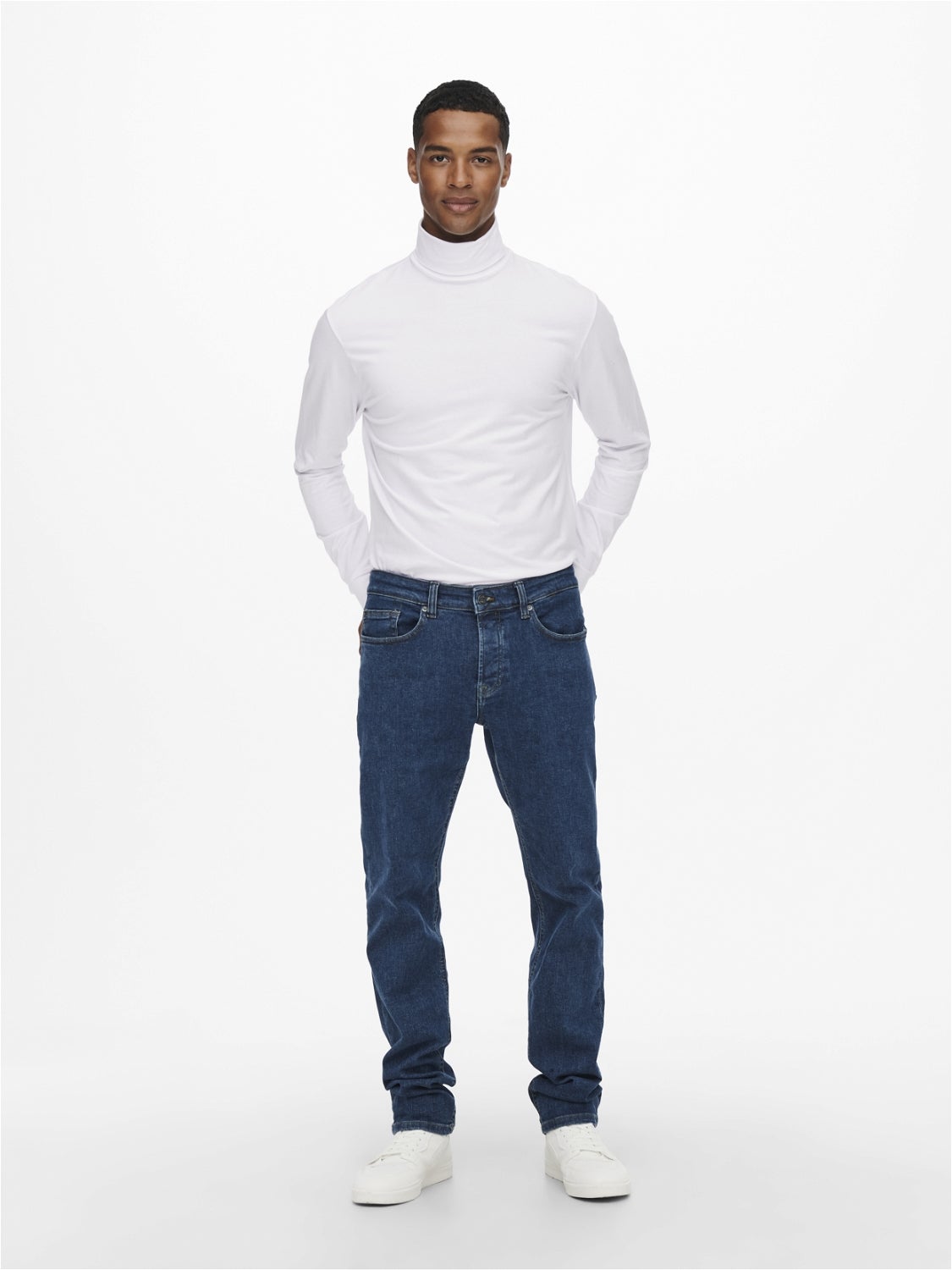 Long sleeved rollneck t-shirt | White | ONLY & SONS®