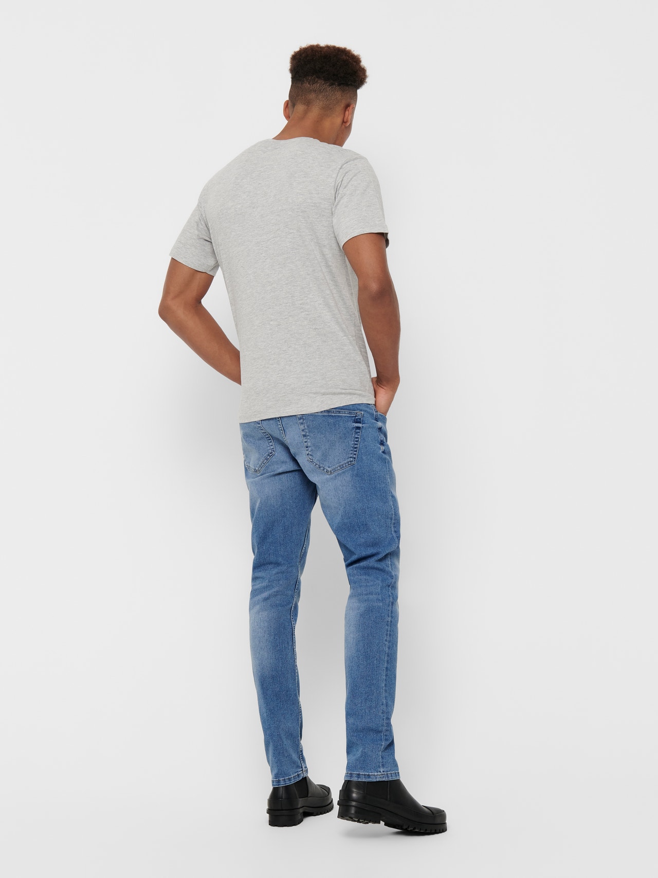 ONLY & SONS Slim Fit Regular rise Jeans -Blue Denim - 22015146