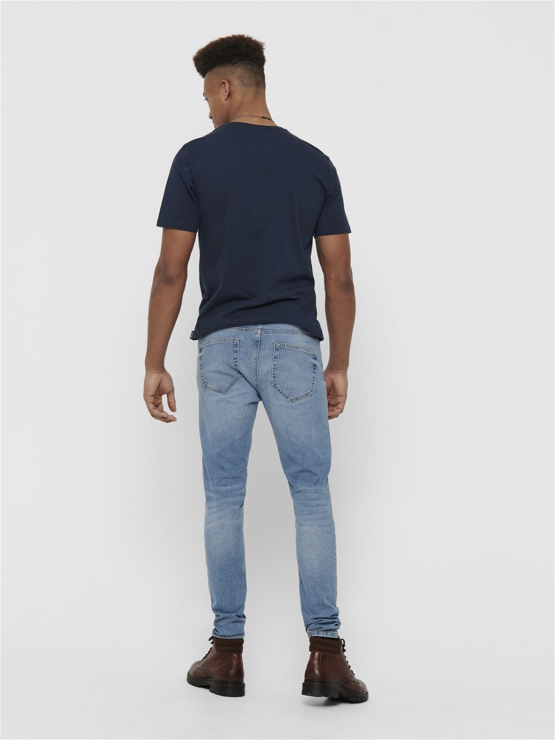 ONLY & SONS Skinny Fit Regular rise Jeans -Blue Denim - 22015149