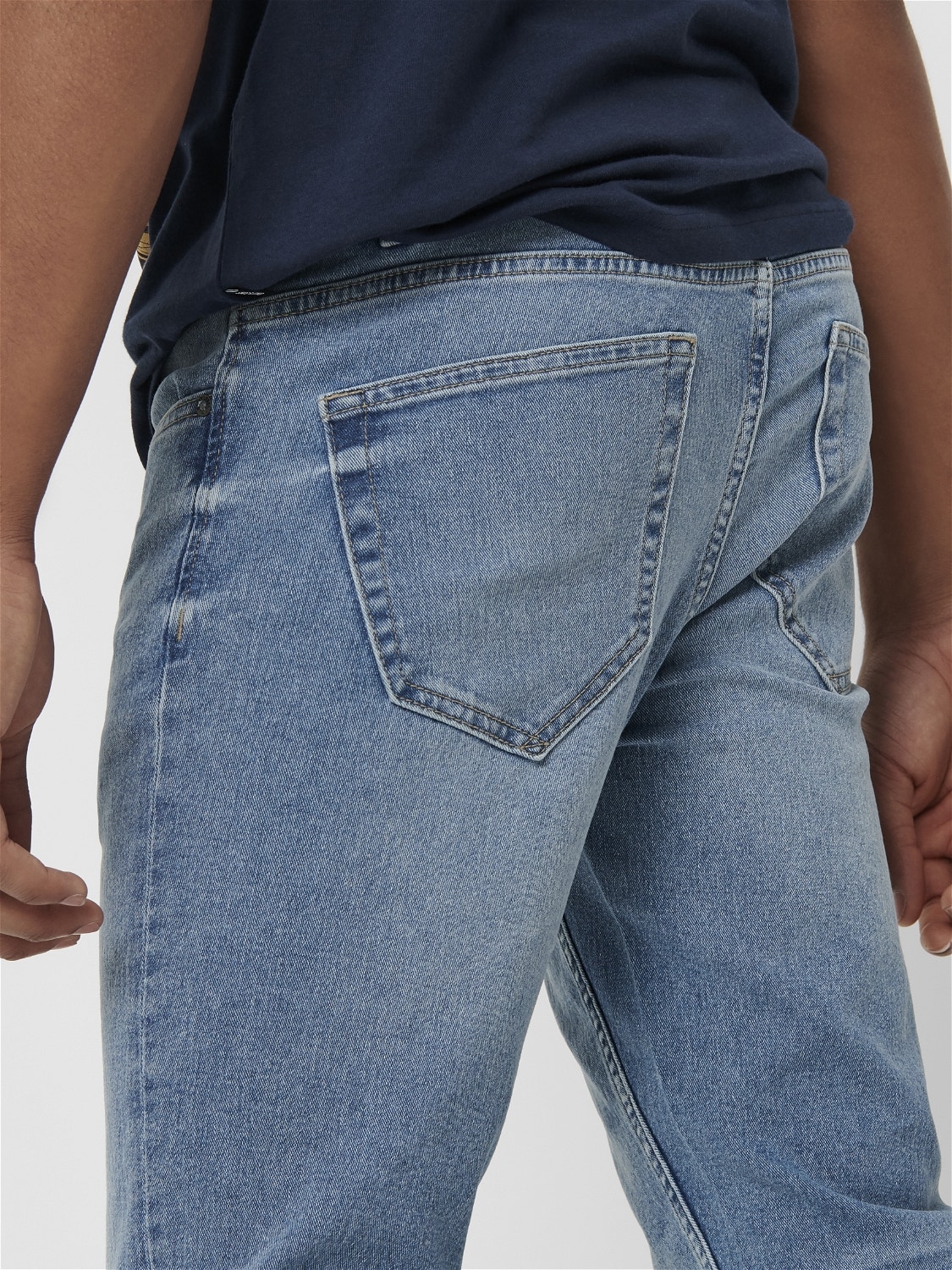 ONLY & SONS Skinny Fit Regular rise Jeans -Blue Denim - 22015149