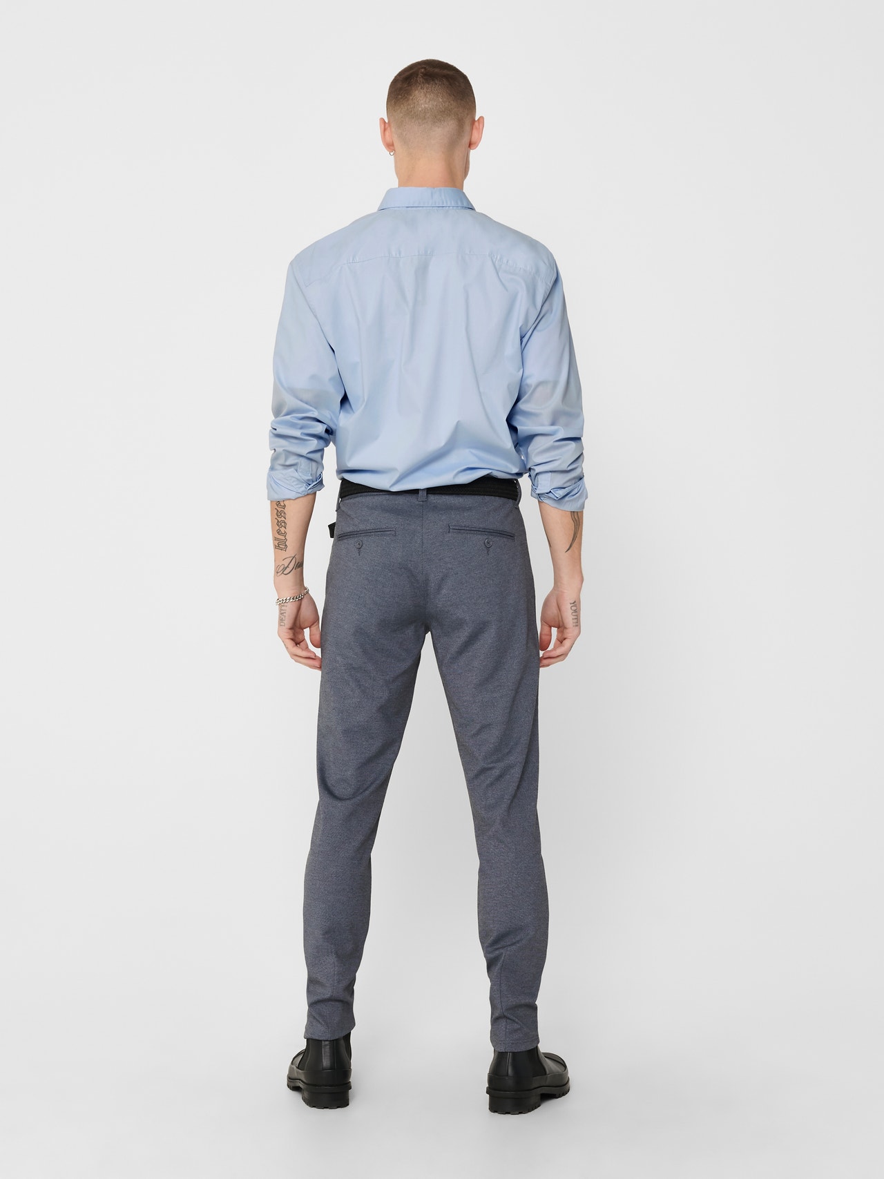 ONLY & SONS Slim Fit Skjortekrage Skjorte -Cashmere Blue - 22015472