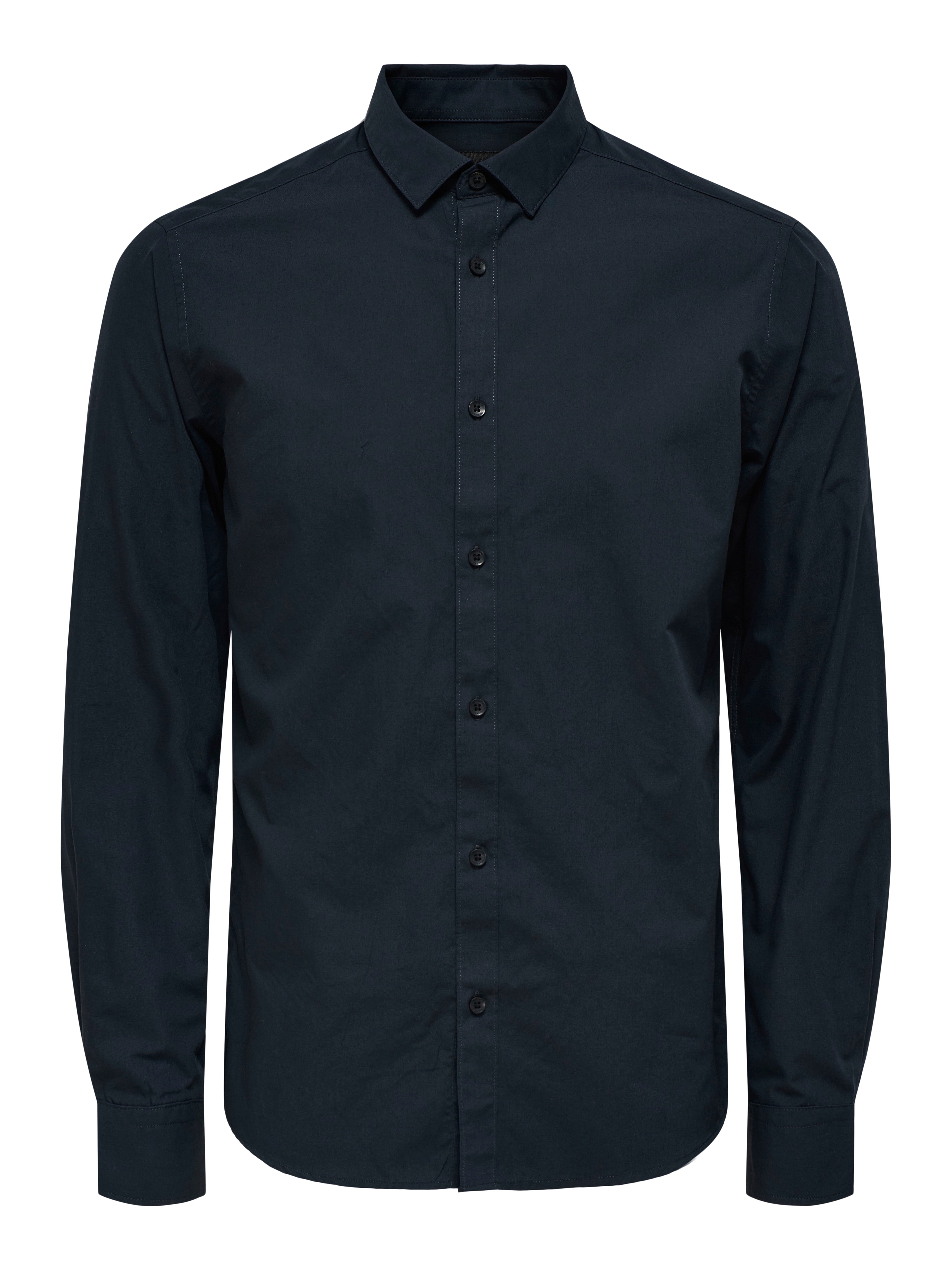 Camisas Corte slim Cuello de camisa Azul oscuro ONLY SONS