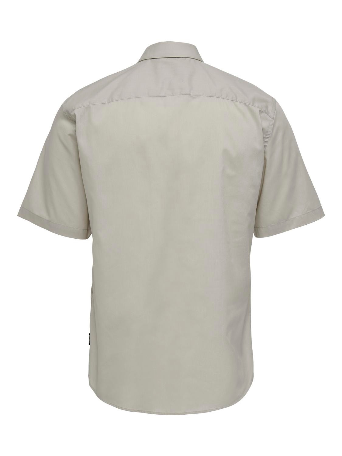 ONLY & SONS Slim Fit Skjortekrage Skjorte -Silver Lining - 22015475