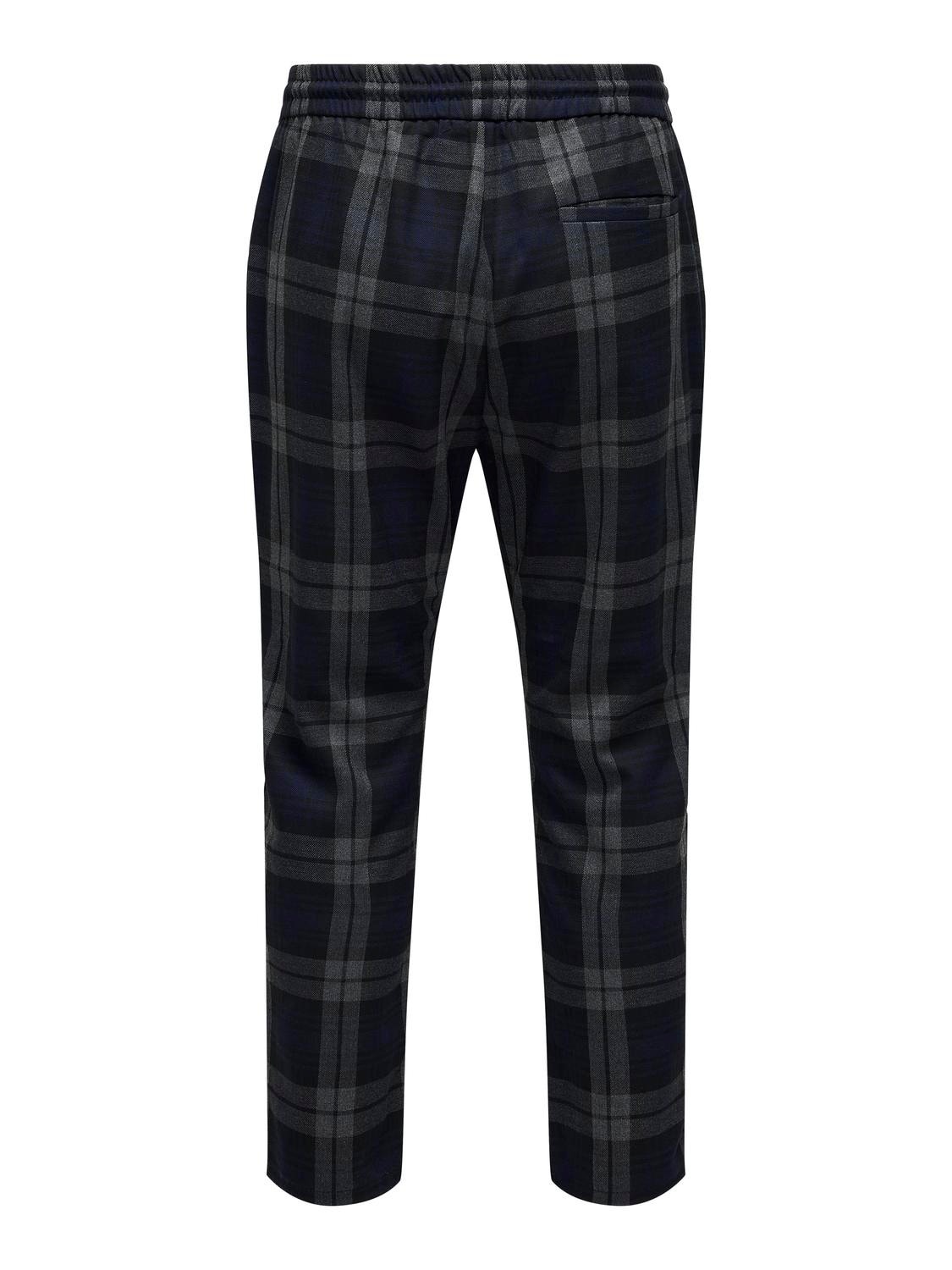 ONLY & SONS Tapered Fit Trousers -Dark Navy - 22015495