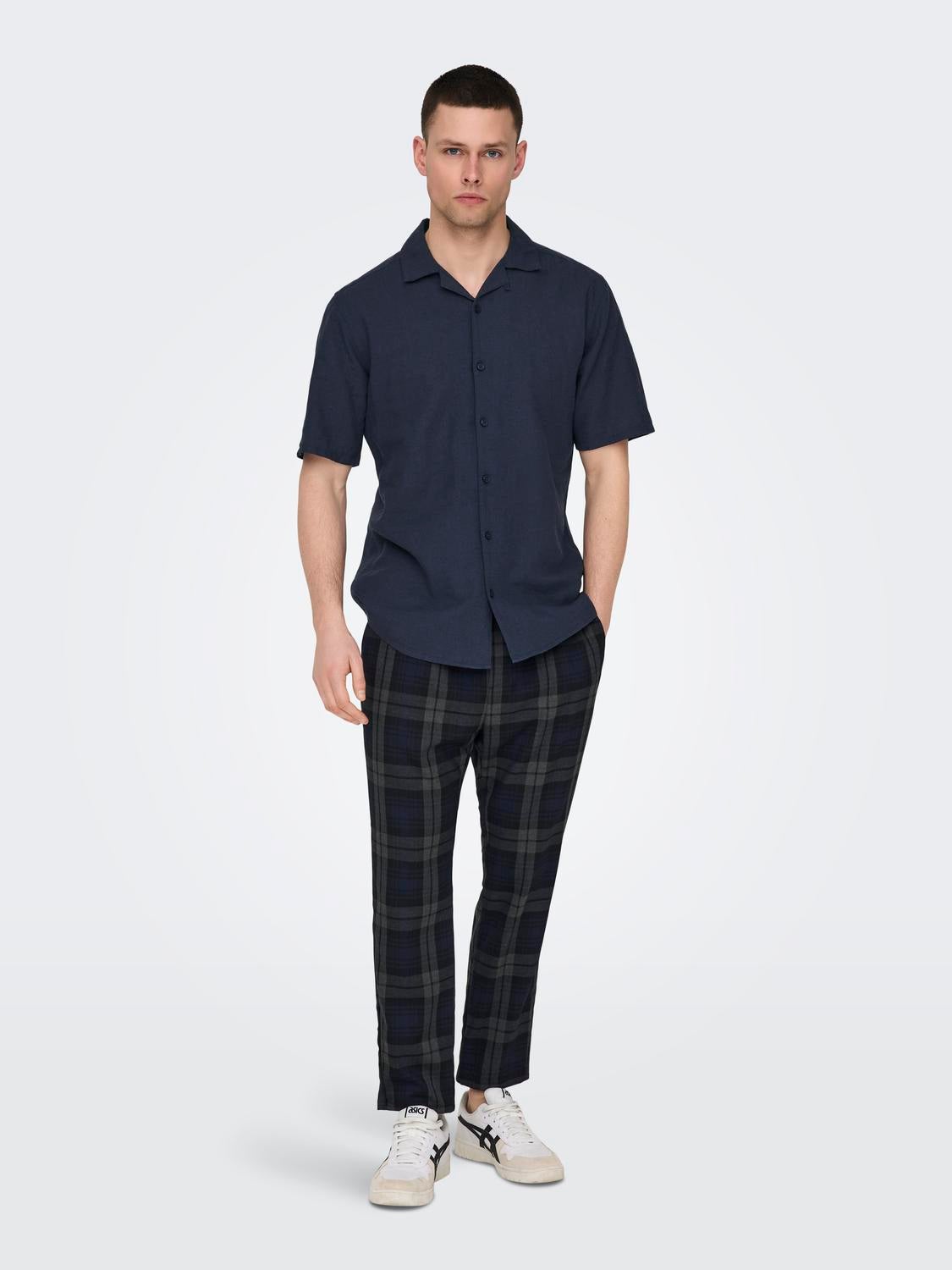 ONSLINUS Tapered Fit Chino trousers | Dark Blue | ONLY & SONS®
