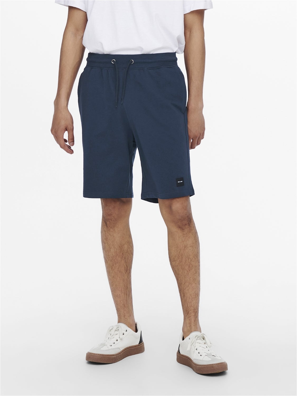 Above the knee sweat hot sale shorts