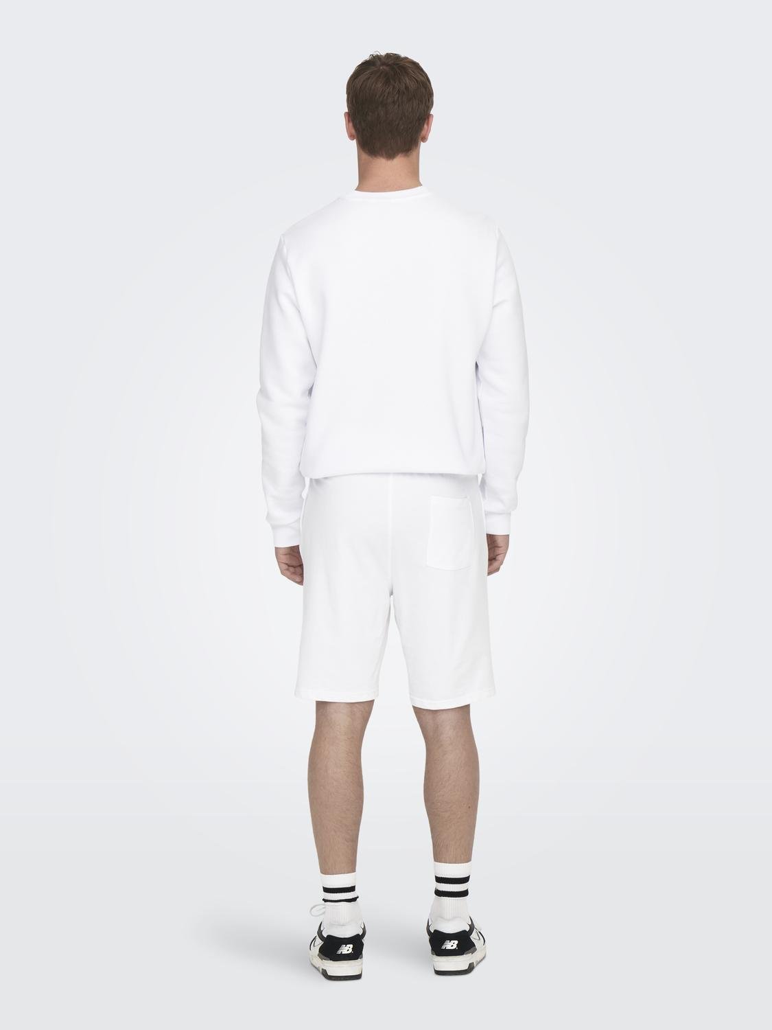 ONLY & SONS Regular Fit Sweat Shorts -Bright White - 22015623