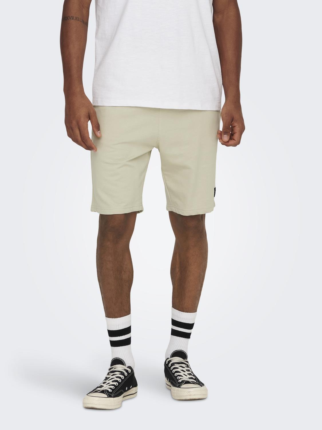 ONLY & SONS Normal geschnitten Mittlere Taille Shorts -Pelican - 22015623