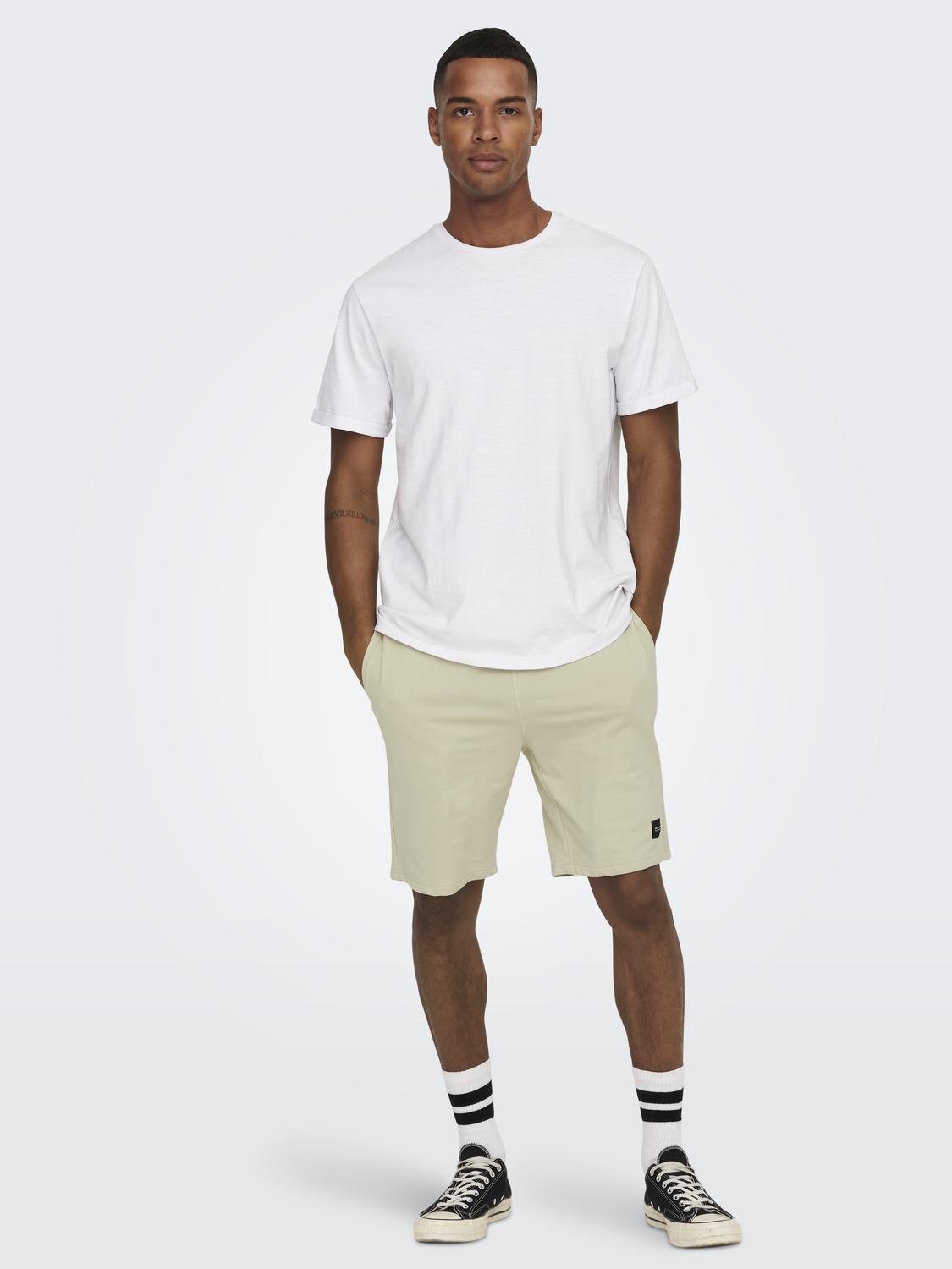 ONLY & SONS Regular Fit Sweat Shorts -Pelican - 22015623