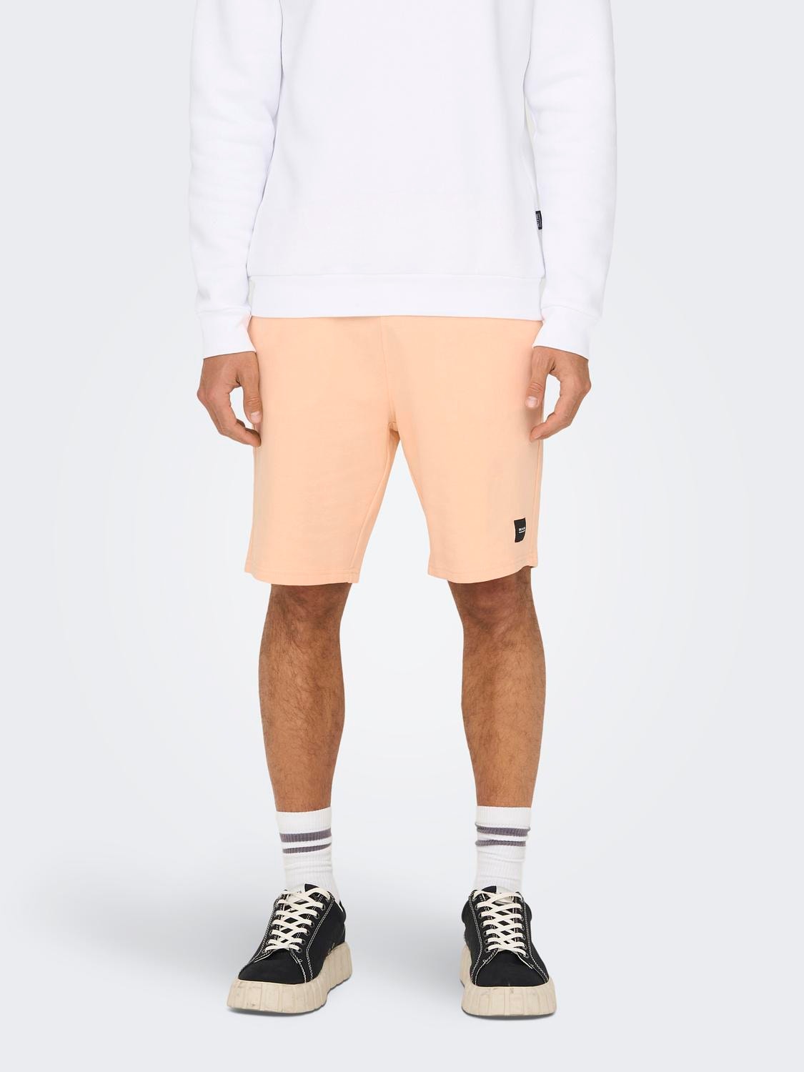 ONLY & SONS Shorts Regular Fit Taille moyenne -Peach Nectar - 22015623