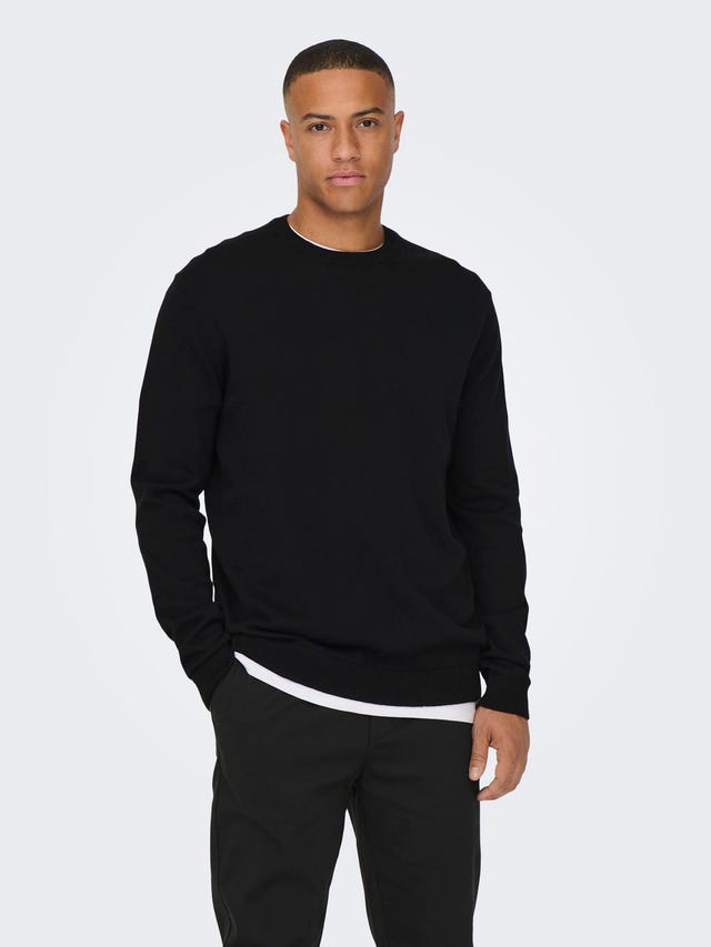 ONLY & SONS Regular Fit Crew neck Pullover - 22015975