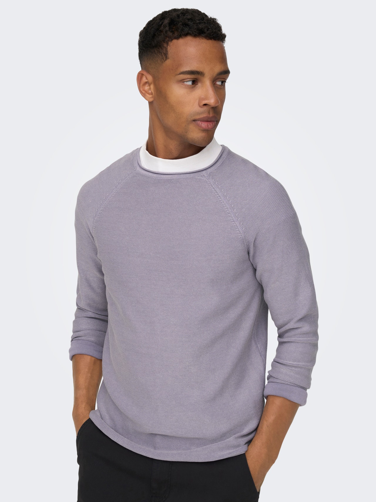 ONLY & SONS Ronde hals Pullover -Purple Ash - 22016131