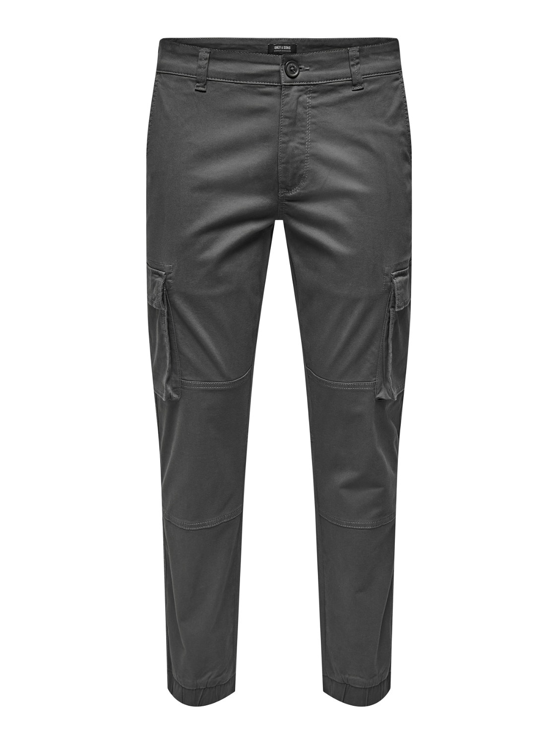 ONLY & SONS Tapered Fit Elasticated hems Trousers -Grey Pinstripe - 22016687