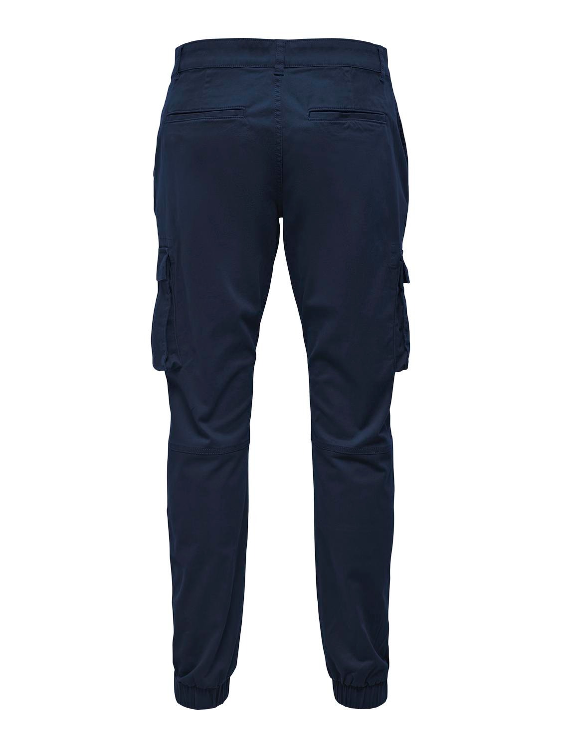 ONLY & SONS Tapered Fit Elasticated hems Trousers -Dress Blues - 22016687