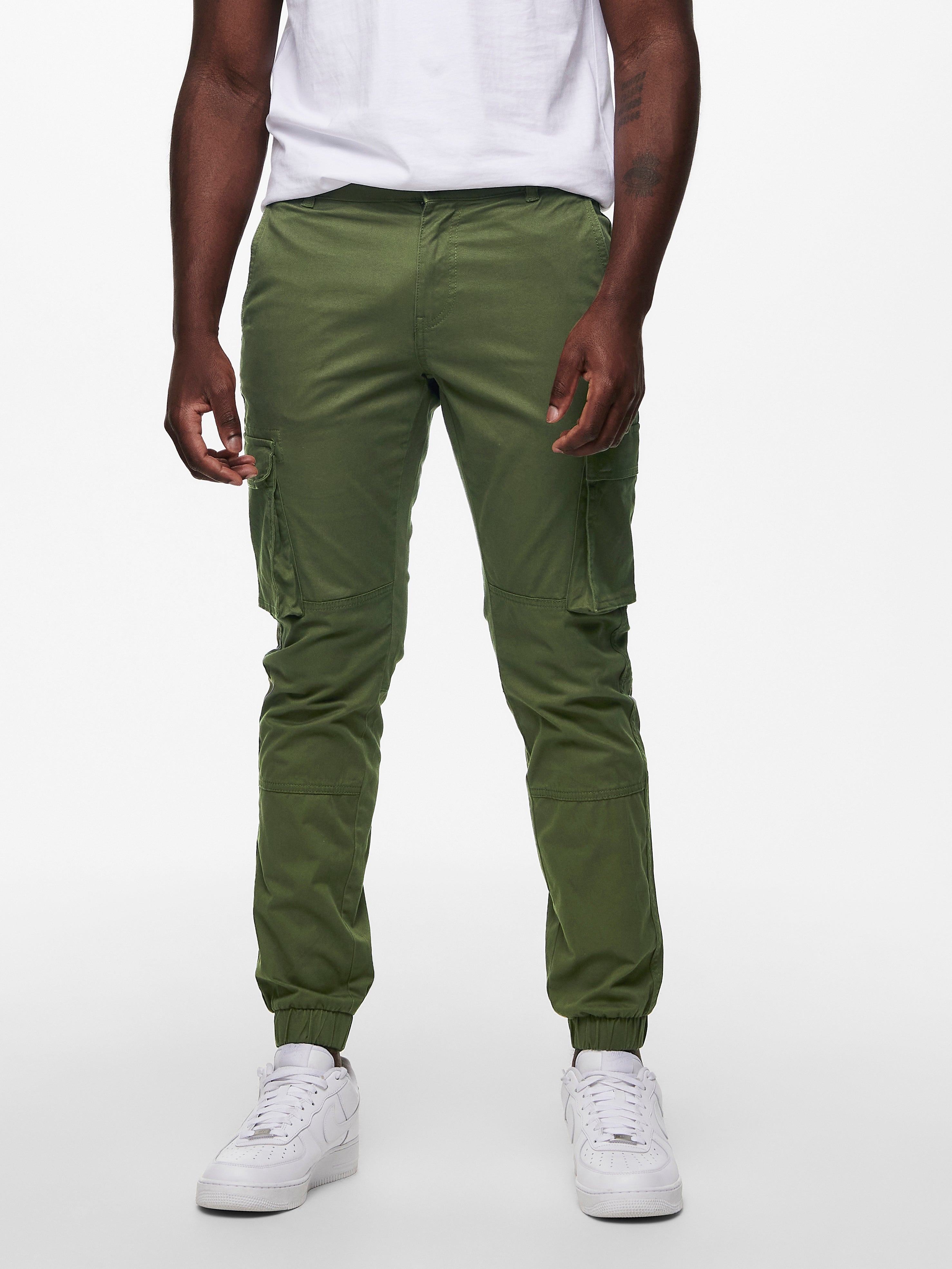 slim fit tapered cargo pants