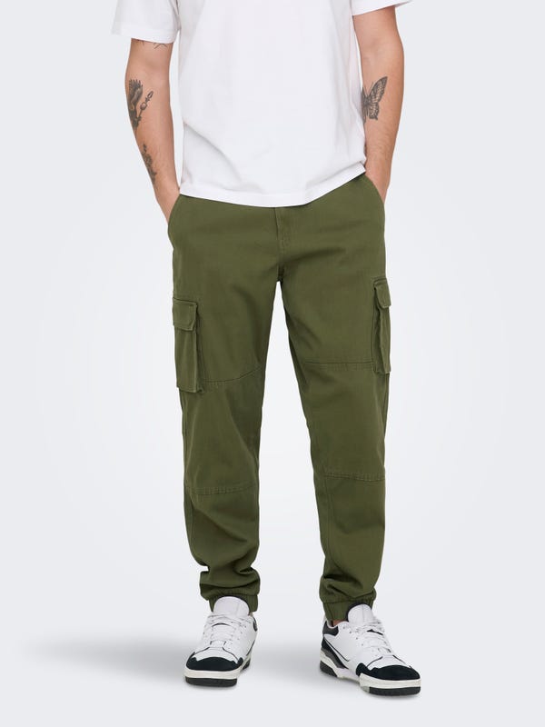 Only & Sons ONSCAM STAGE CUFF - Pantaloni cargo - chinchilla/beige Only & Sons ONSCAM STAGE CUFF - Pantaloni cargo - chinchilla/beige