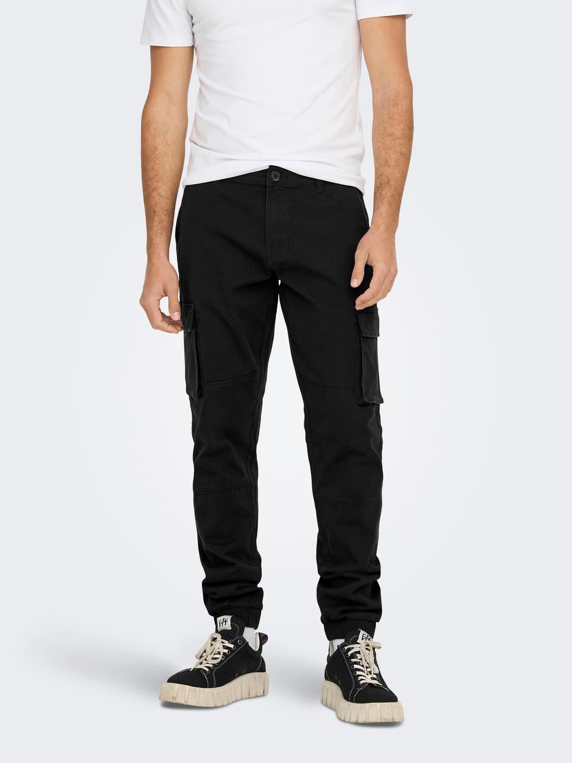 Cargo detailed trousers  Black  ONLY  SONS