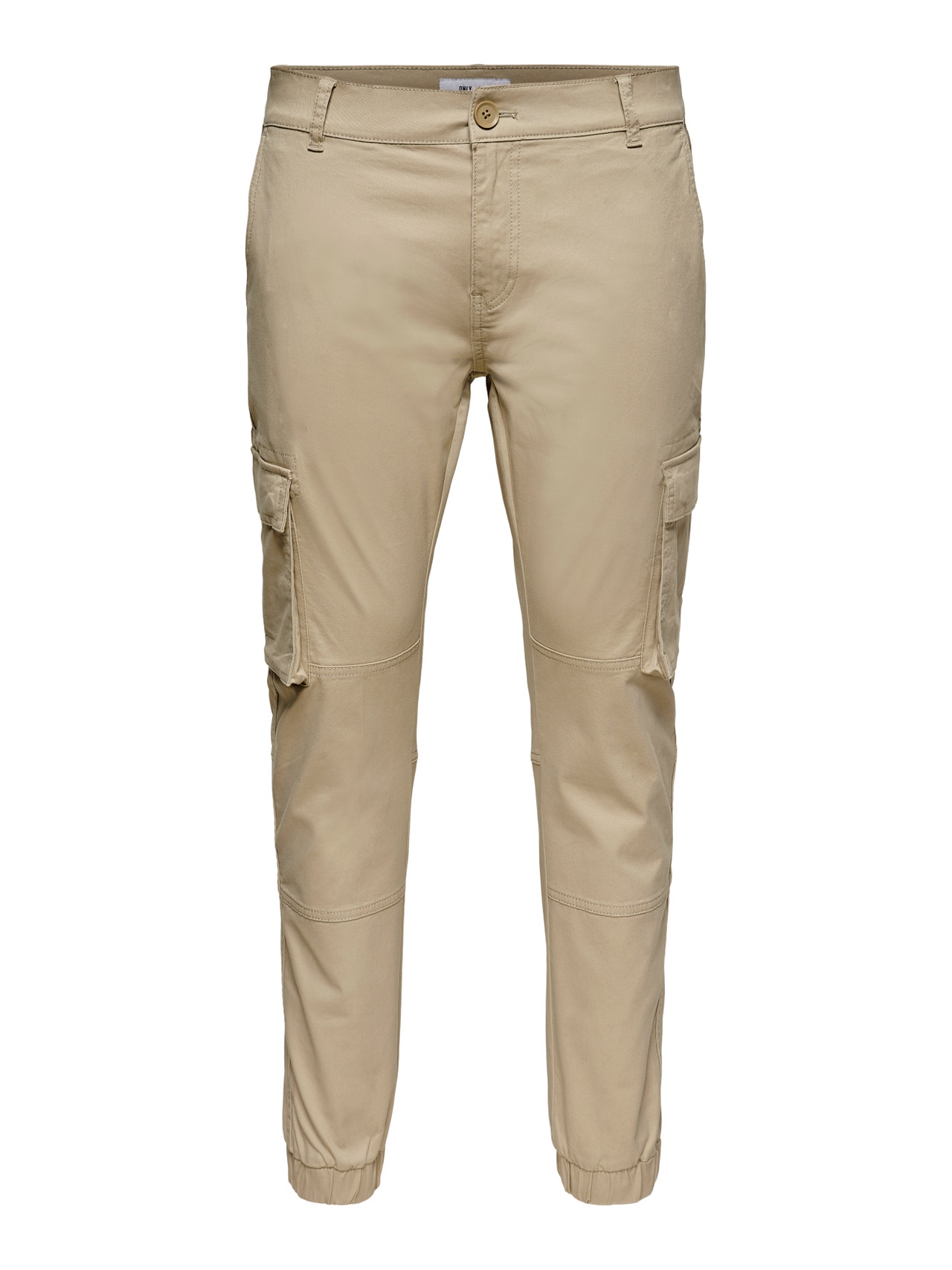 ONLY & SONS Pantalons Tapered Fit Élastique -Chinchilla - 22016687