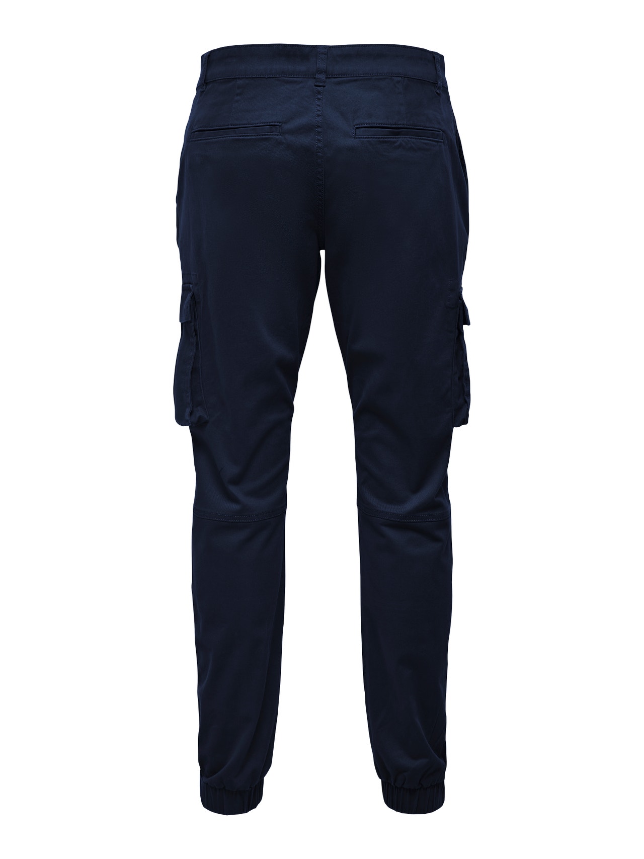 ONLY & SONS Tapered Fit Elasticated hems Trousers -Dark Navy - 22016687