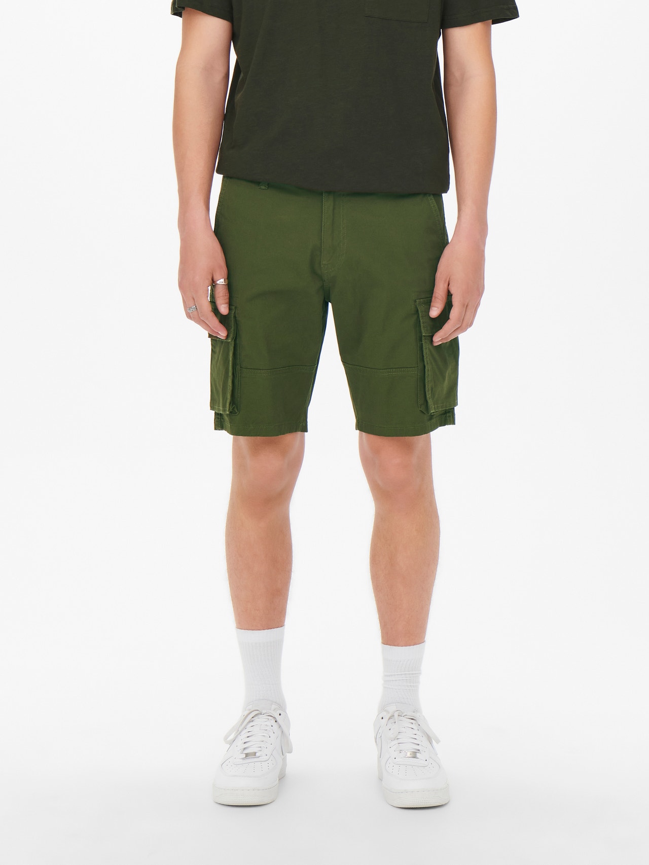 ONLY & SONS Normal geschnitten Shorts -Olive Night - 22016689