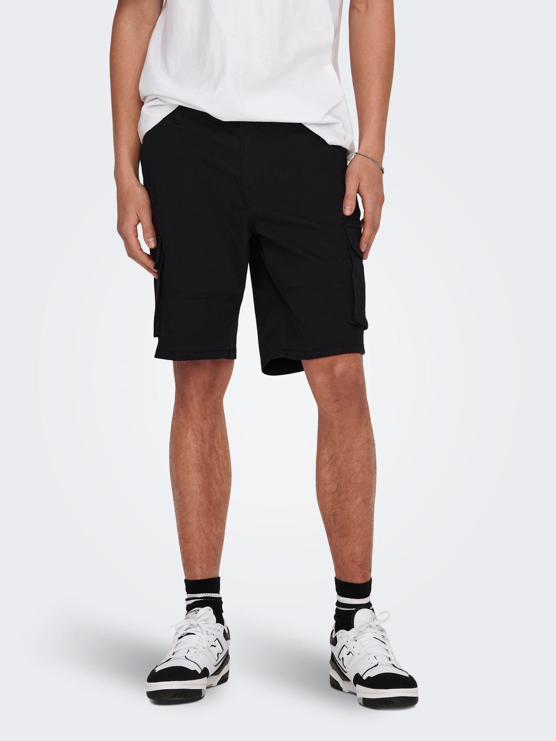 ONLY & SONS Normal geschnitten Shorts -Black - 22016689