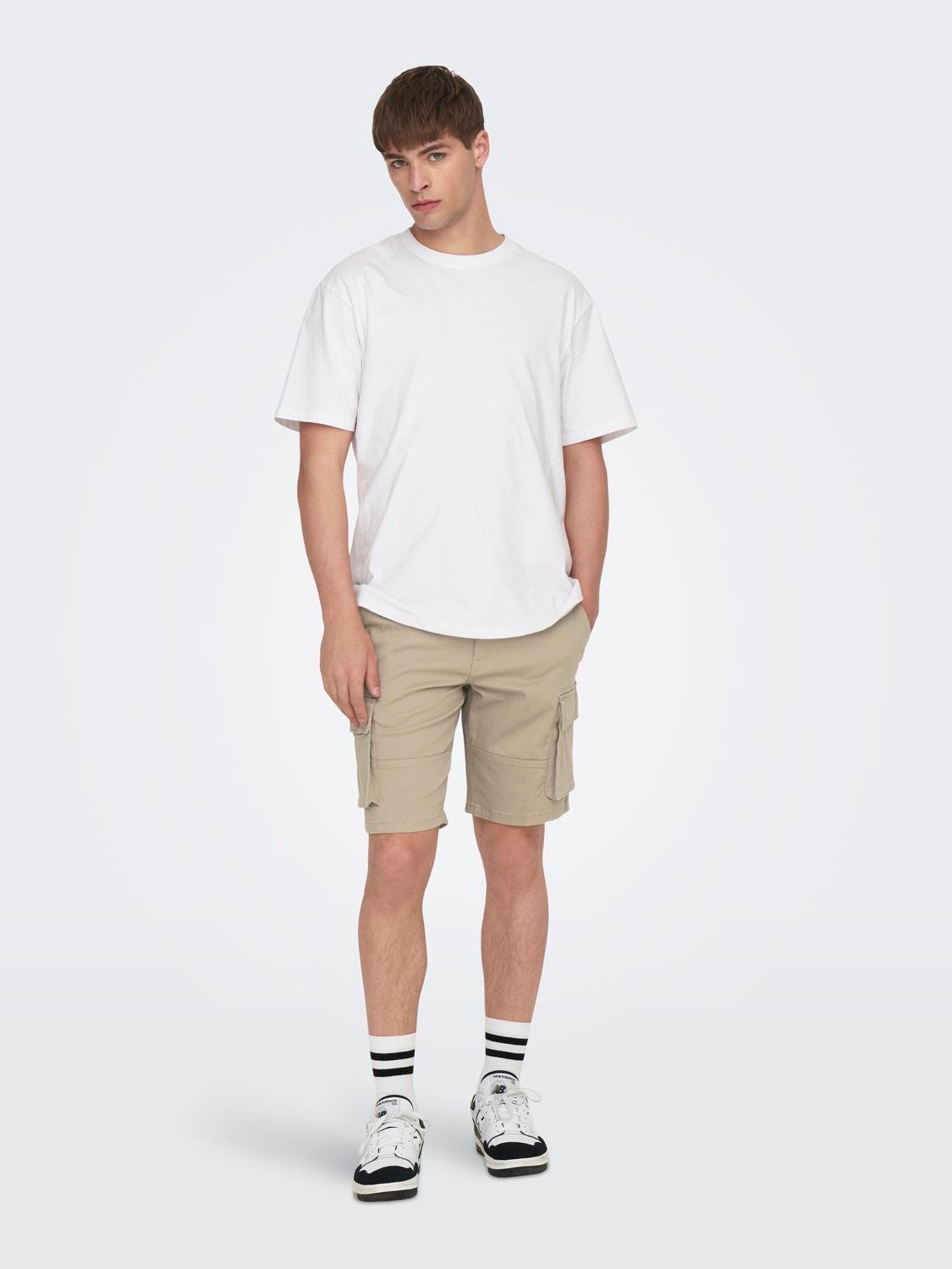ONLY & SONS Regular Fit Shorts -Chinchilla - 22016689