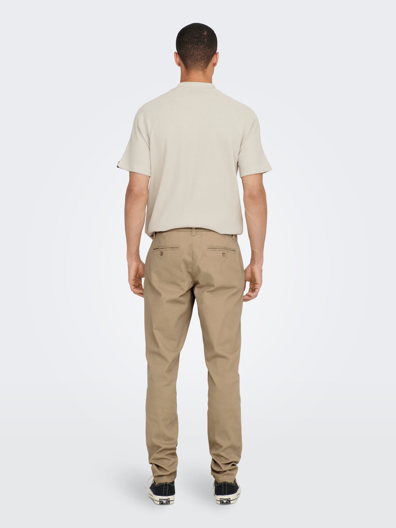 ONLY & SONS Tapered fit trousers -Chinchilla - 22016775