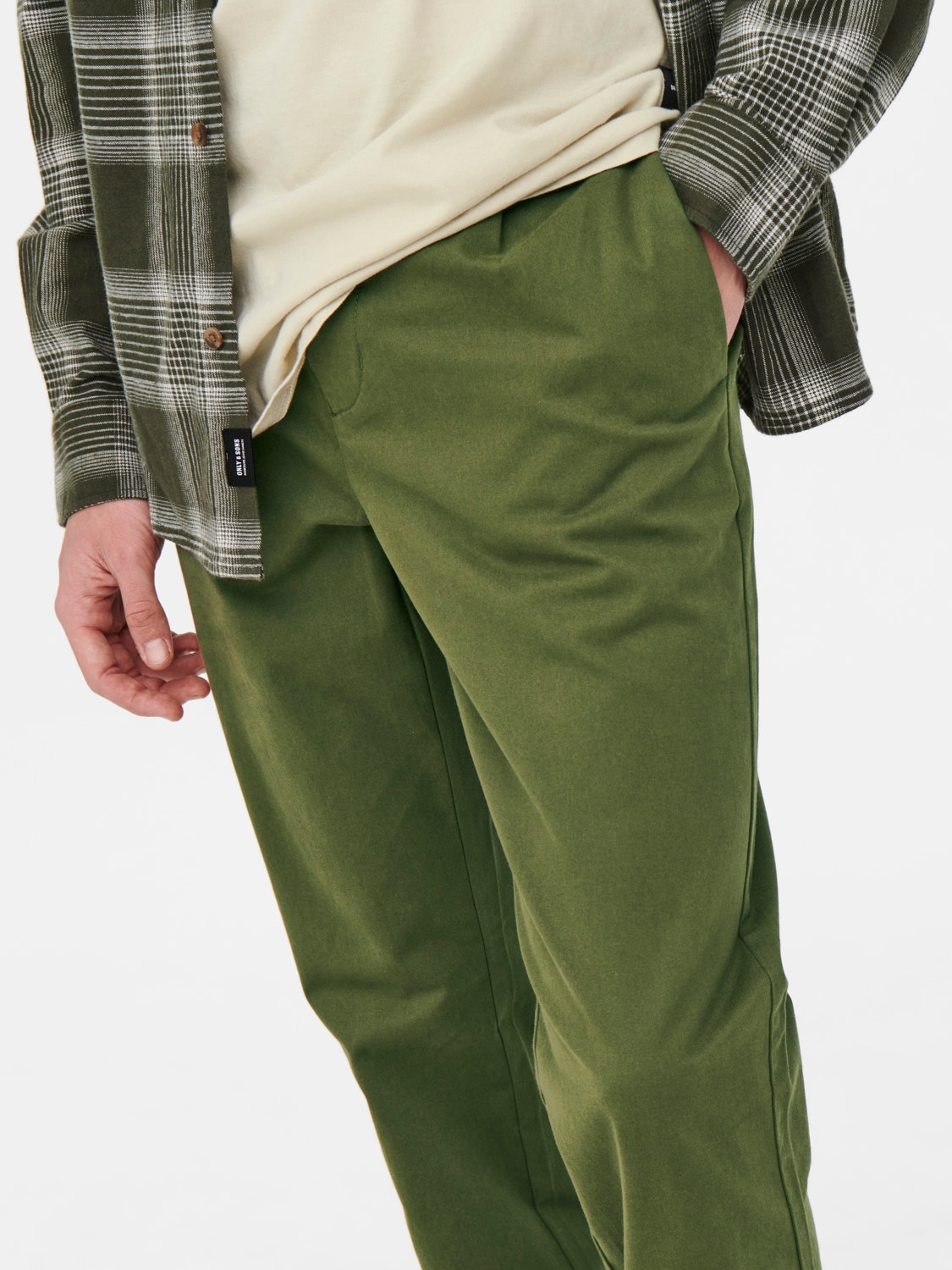 ONLY & SONS Tapered Fit Chinos -Olive Night - 22016775