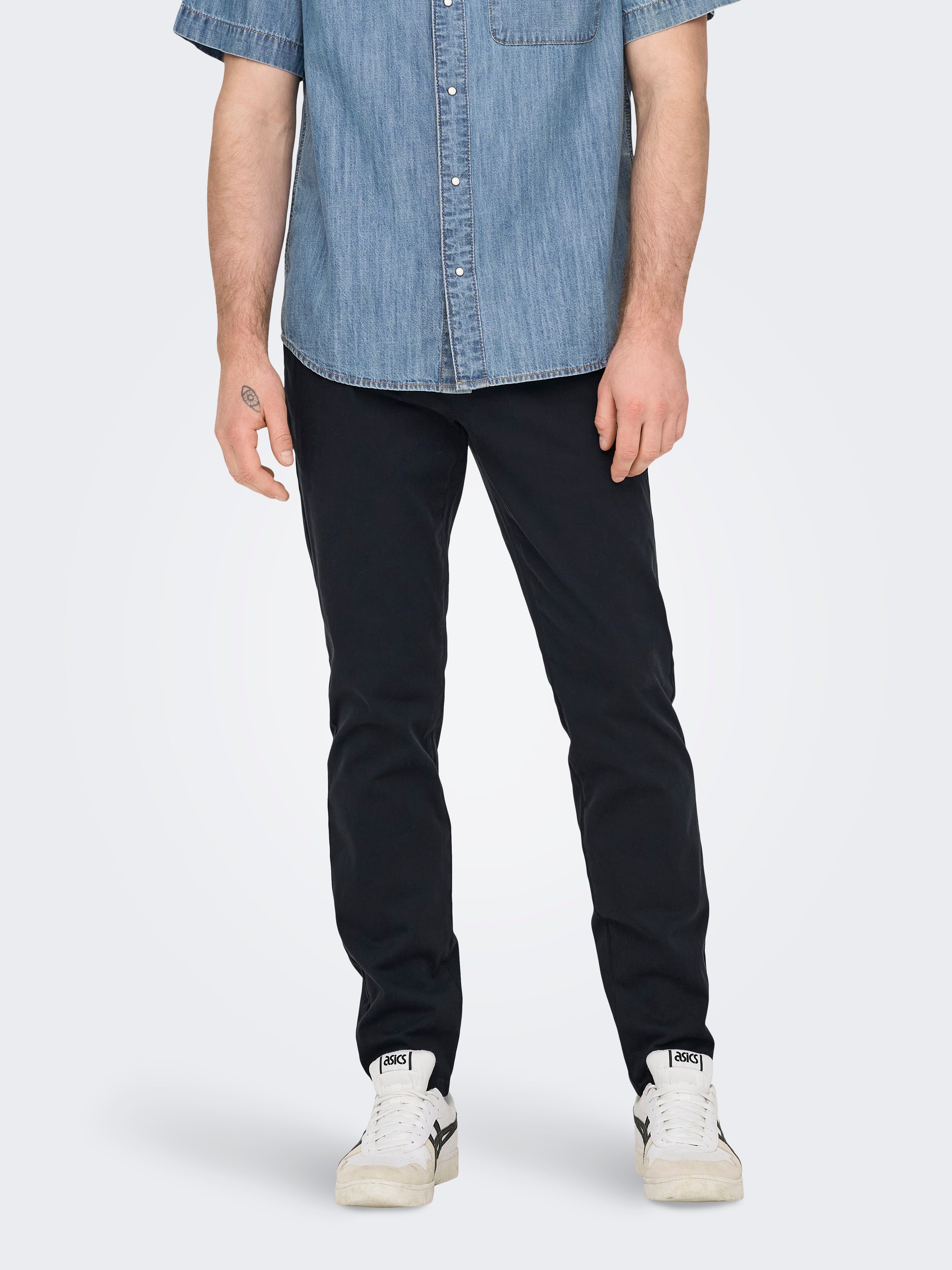 Only & Sons ONSCAM PAW CUFF - Pantaloni cargo - black/nero