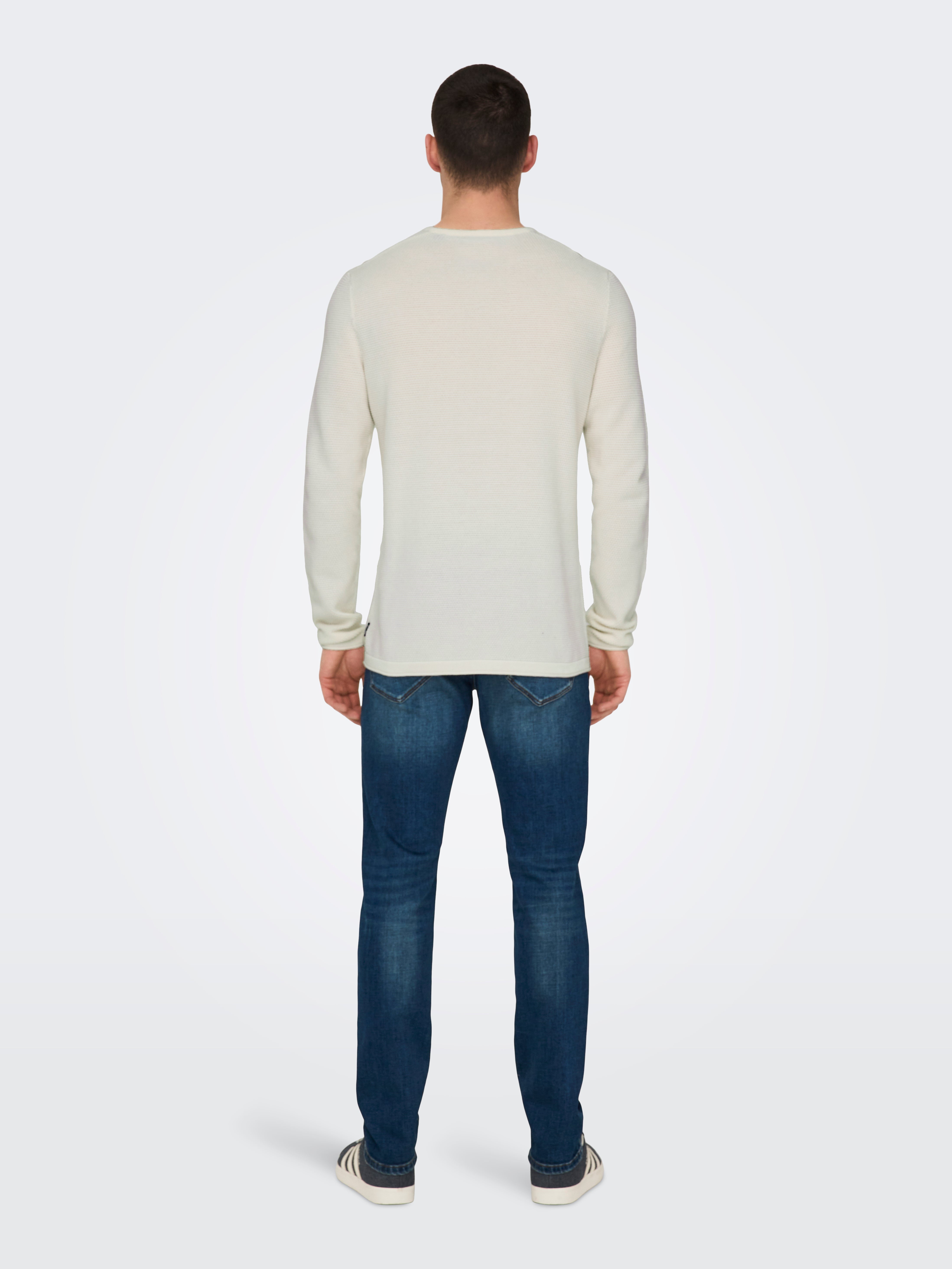 Jersey De Punto Cuello Redondo Para Hombre ONLY&SONS Ajuste