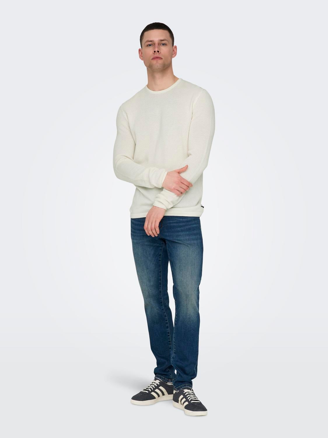 ONSPANTER Pullover | White | ONLY & SONS®
