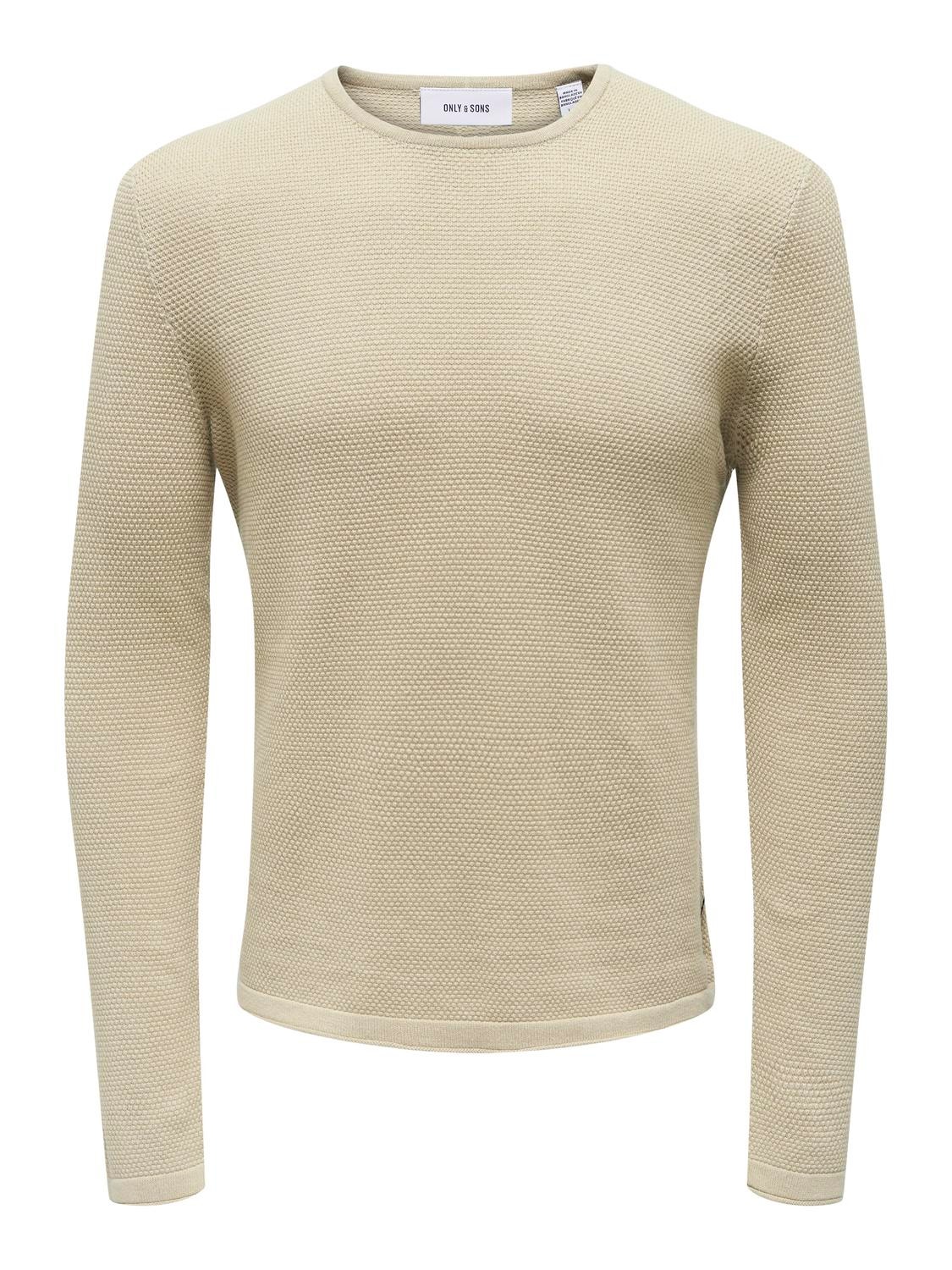 ONLY & SONS Normal passform Rundringning Pullover -Silver Lining - 22016980