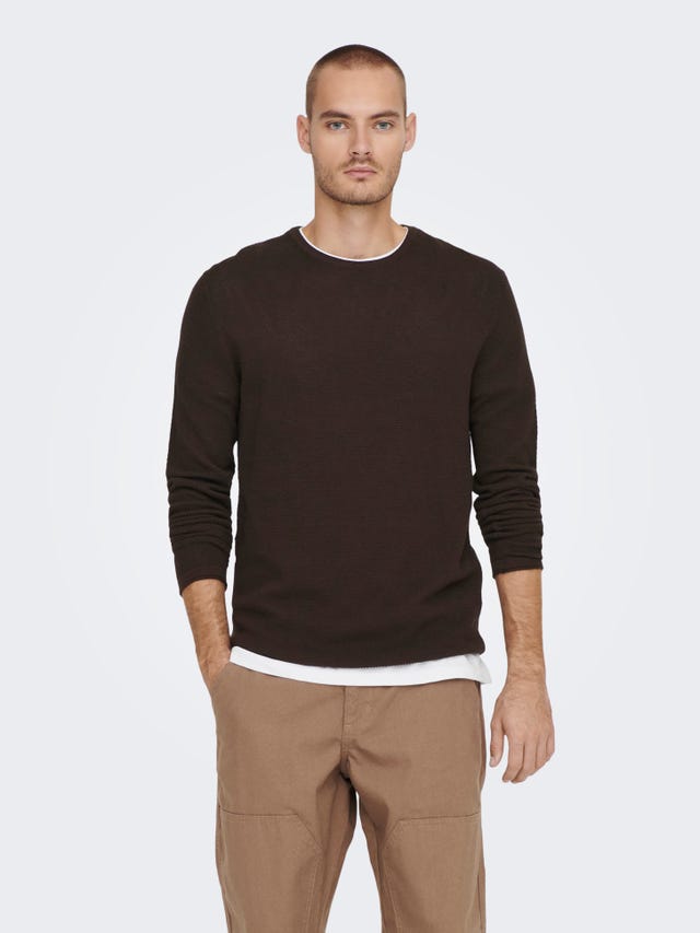 ONLY & SONS Normal passform Rundringning Pullover - 22016980