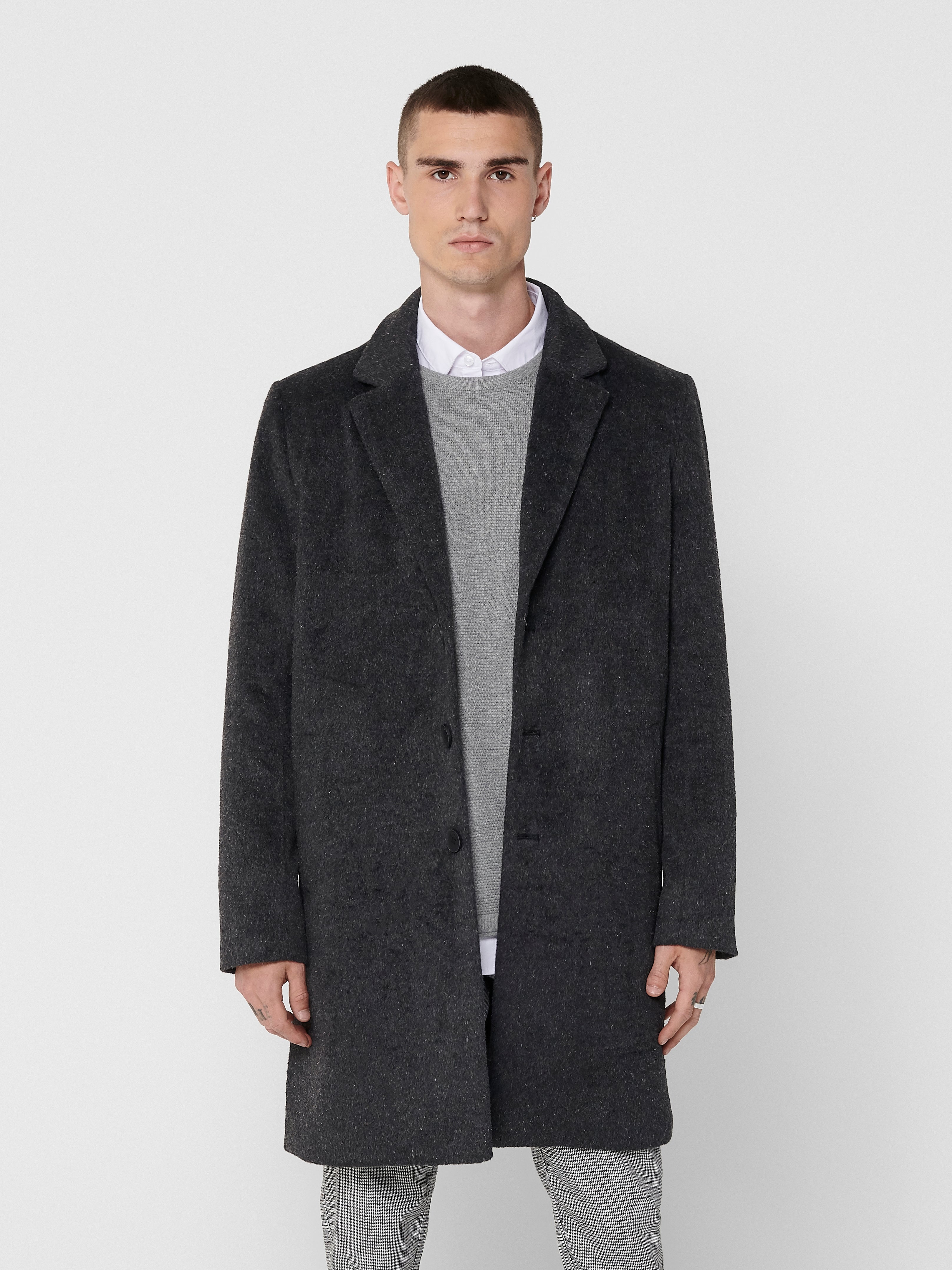 only and sons wool coat