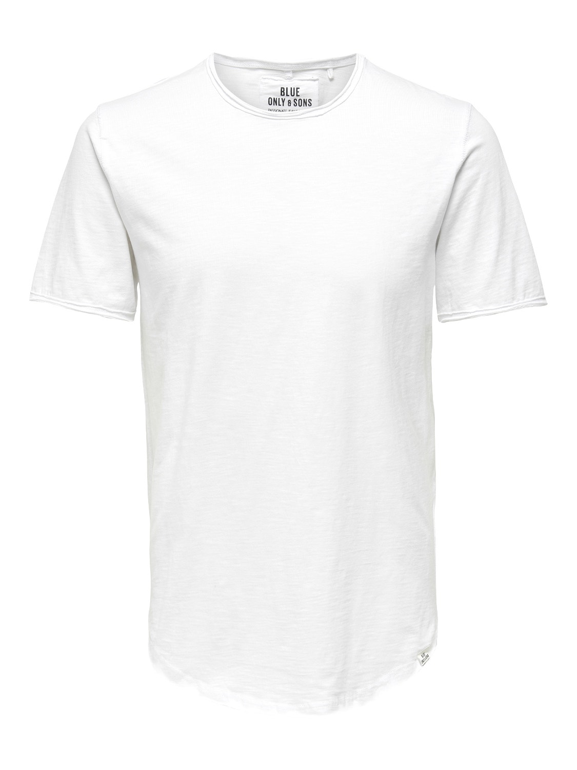 ONLY & SONS Long Line Fit O-hals T-skjorte -Bright White - 22017822