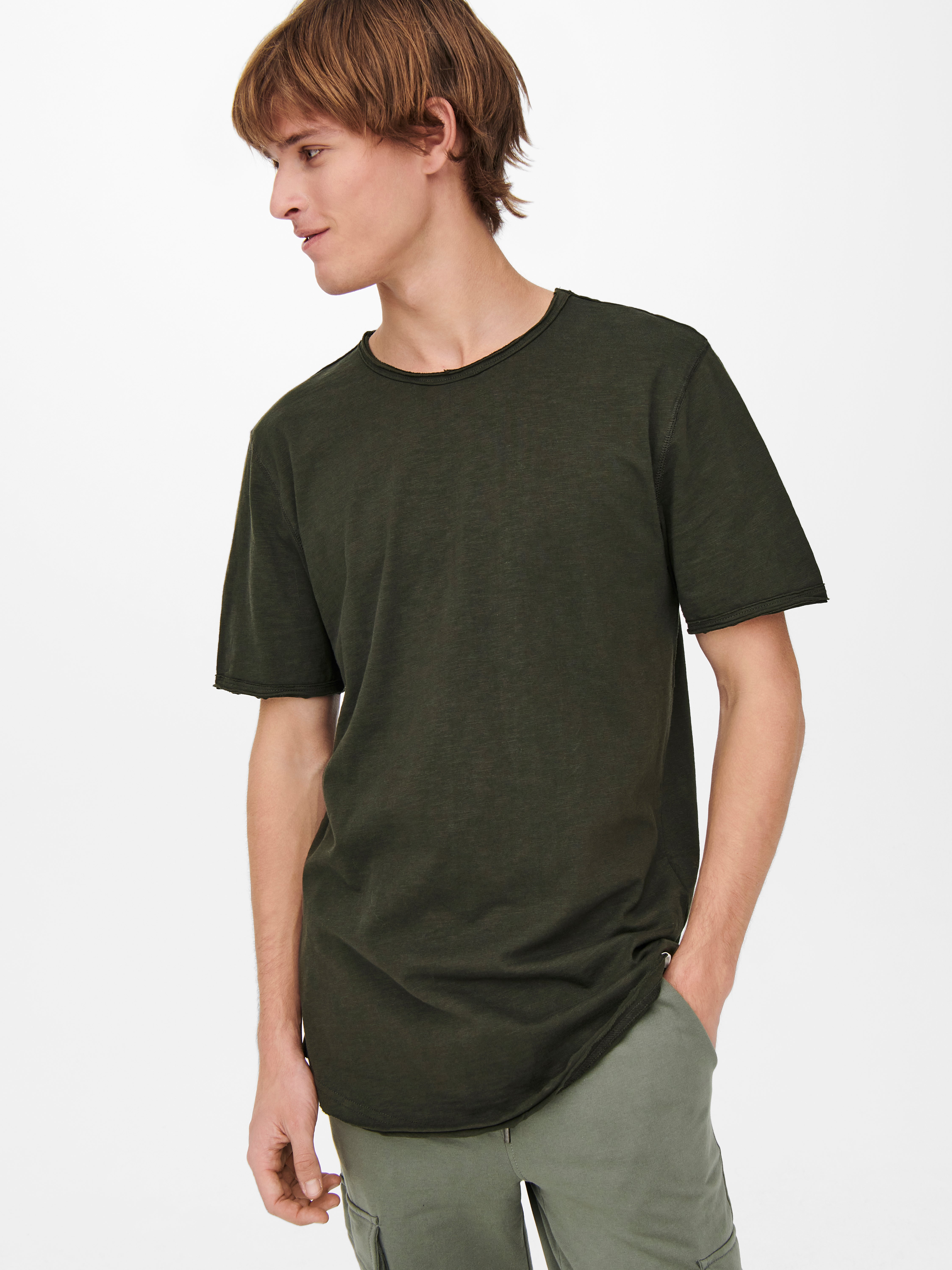 Long T-shirt | Dark Grey | ONLY \u0026 SONS®