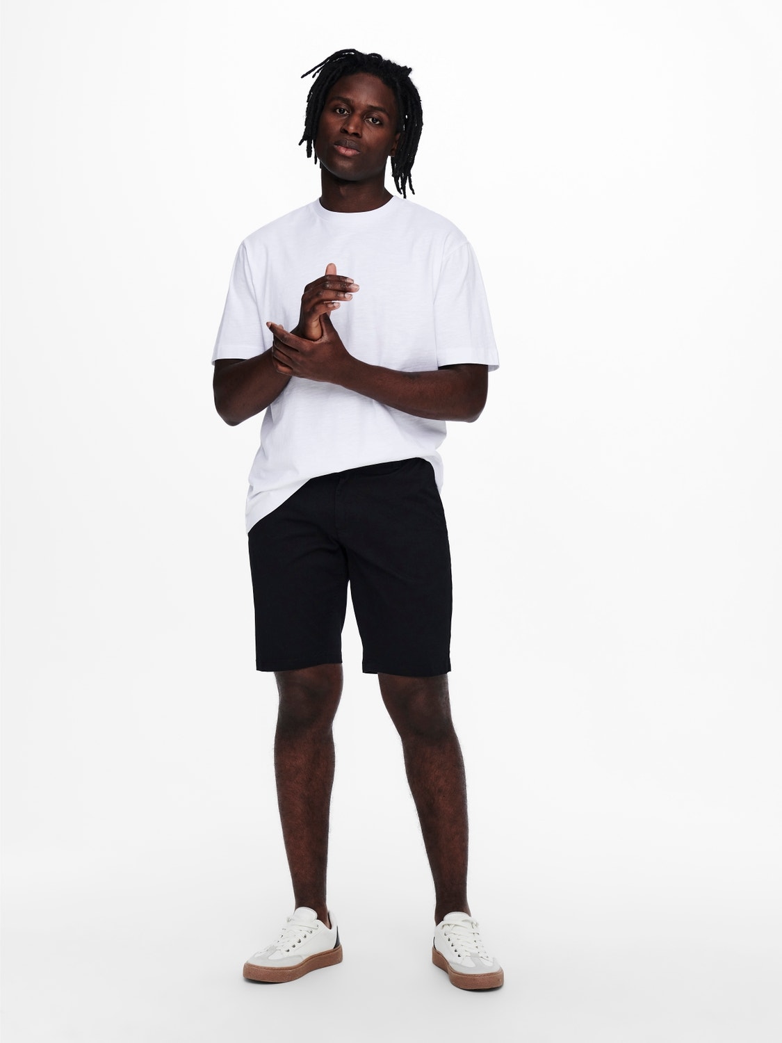 ONLY & SONS Regular fit chino shorts -Black - 22018237