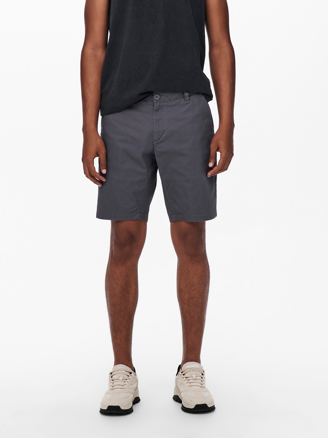 ONLY & SONS Normal passform Shorts -Grey Pinstripe - 22018237