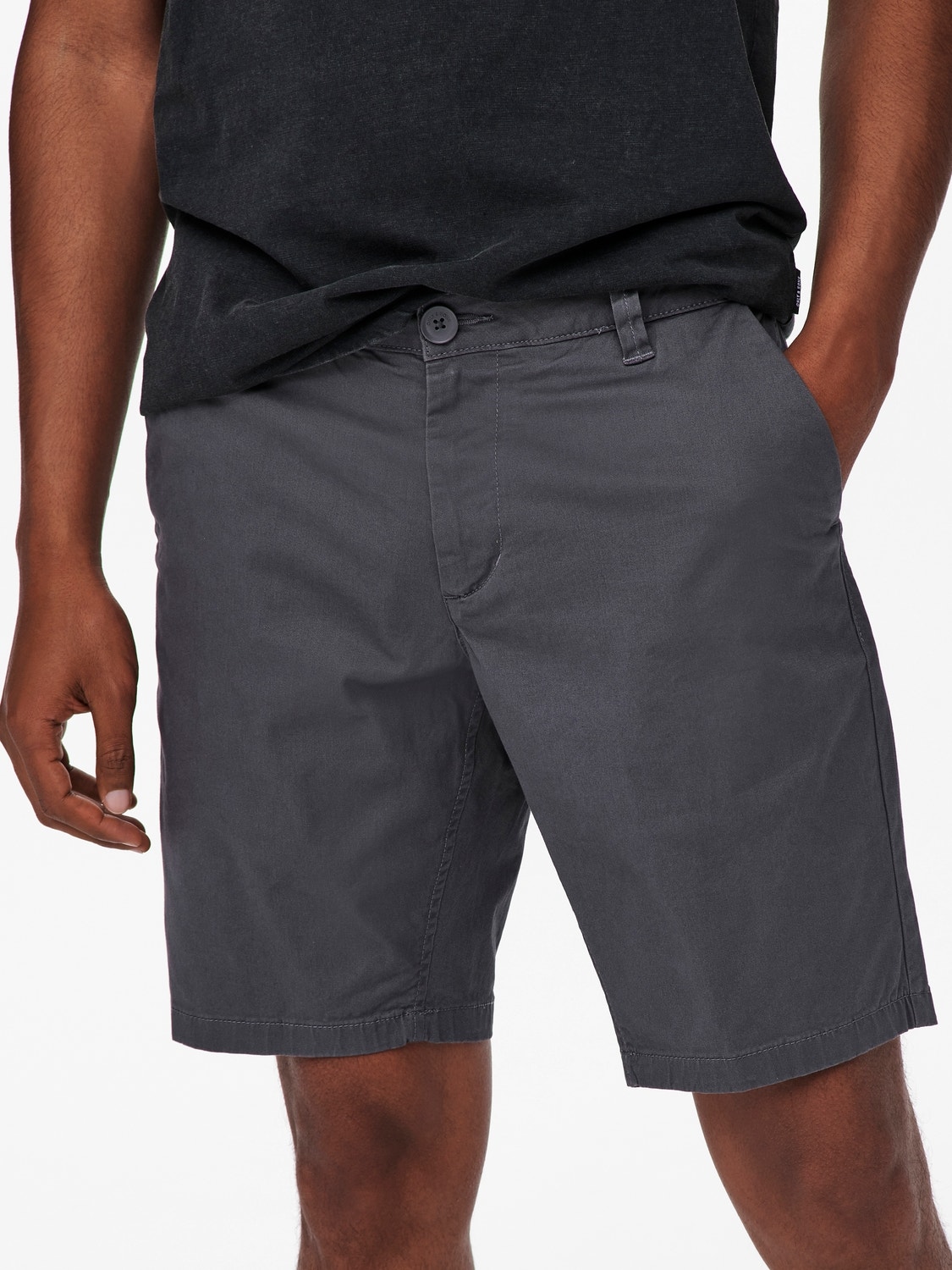 ONLY & SONS Shorts Corte regular -Grey Pinstripe - 22018237