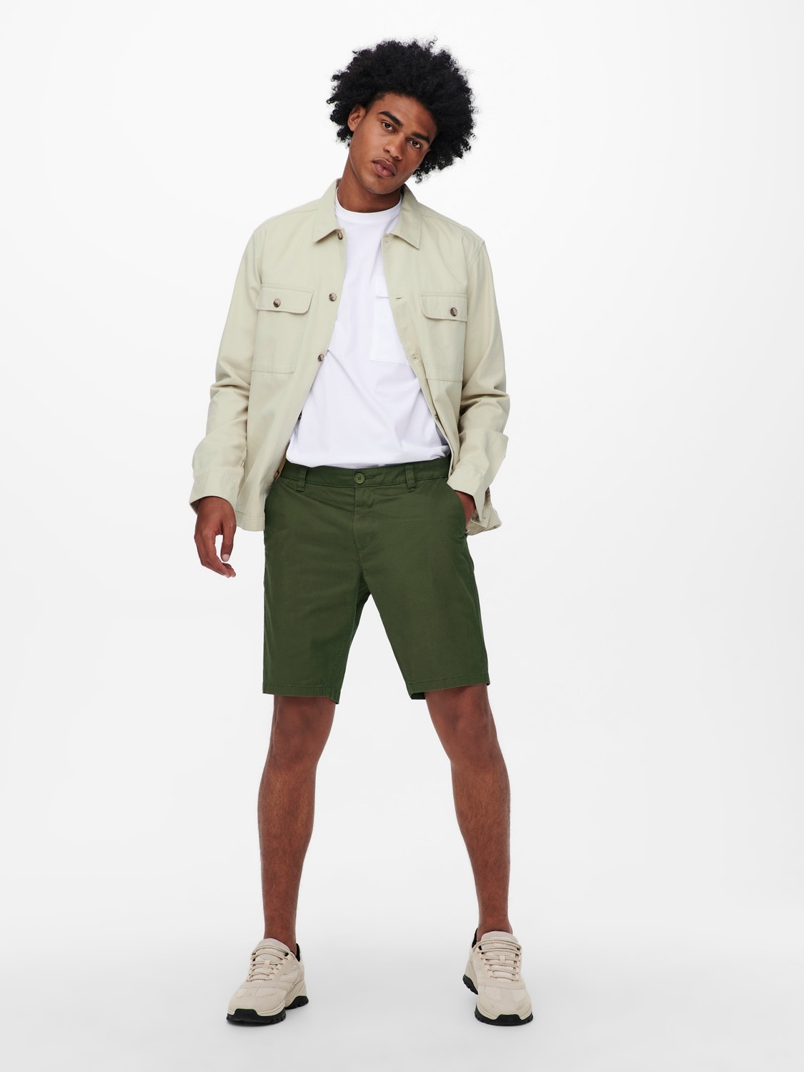 ONLY & SONS Normal passform Shorts -Olive Night - 22018237