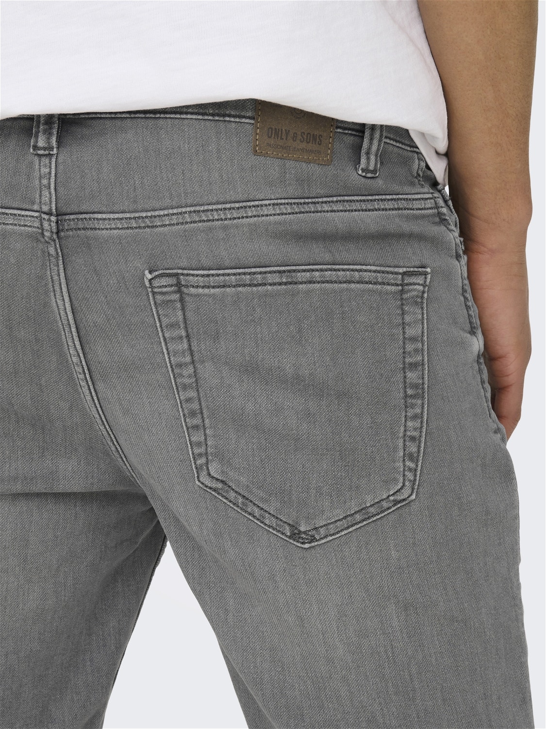 ONLY & SONS Regular Fit Mid waist Shorts -Grey Denim - 22018583