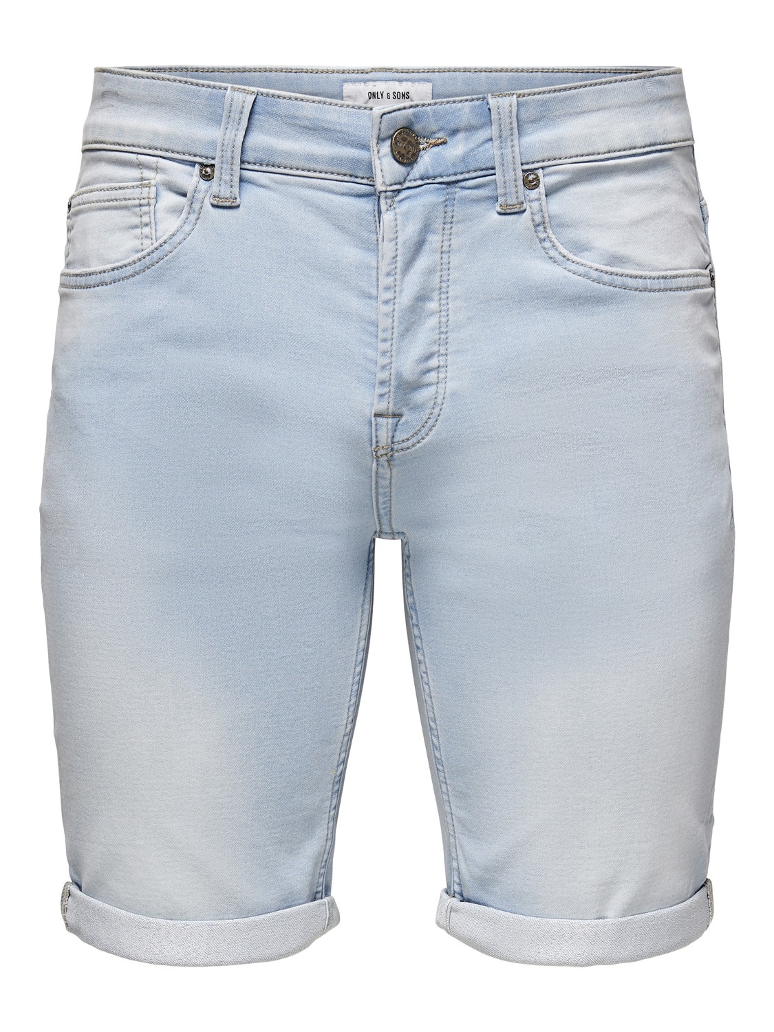 ONLY & SONS Regular Fit Middels høy midje Shorts -Blue Denim - 22018587