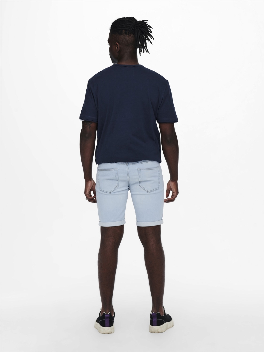 ONLY & SONS Normal geschnitten Mittlere Taille Shorts -Blue Denim - 22018587